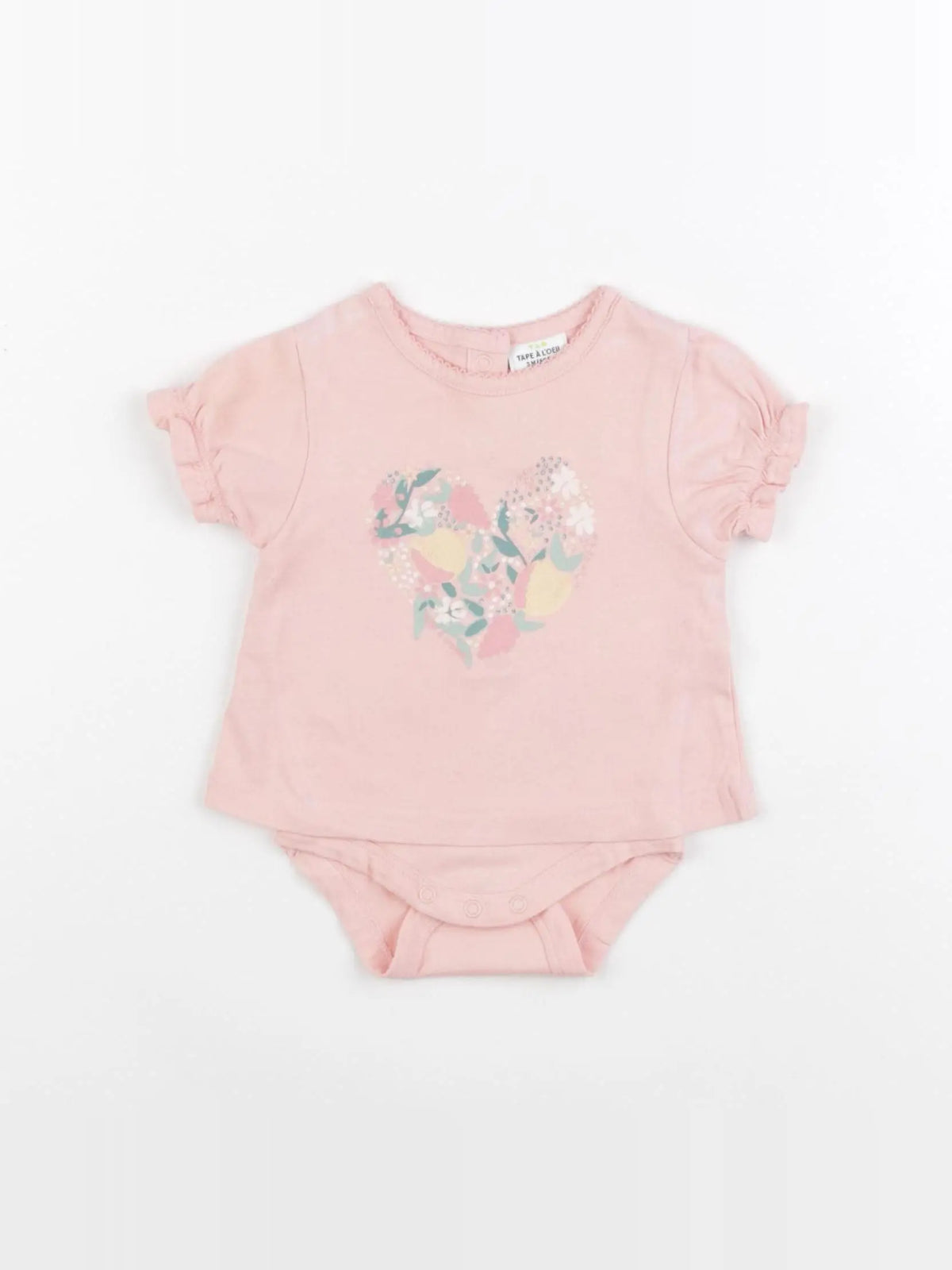 Tape à l'oeil - body tee-shirt rose - 3 mois