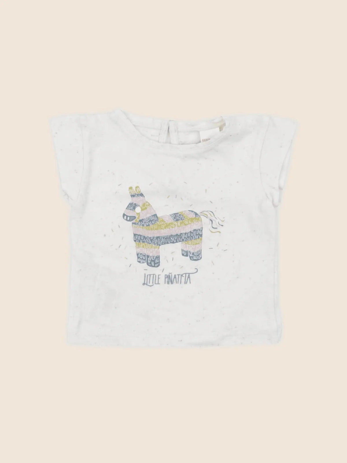 Mango - tee-shirt beige - 3/6 mois