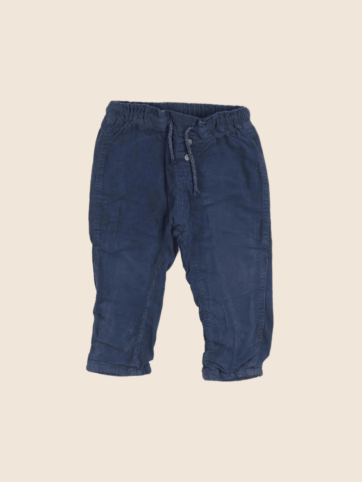 H&M - pantalon bleu - 9/12 mois