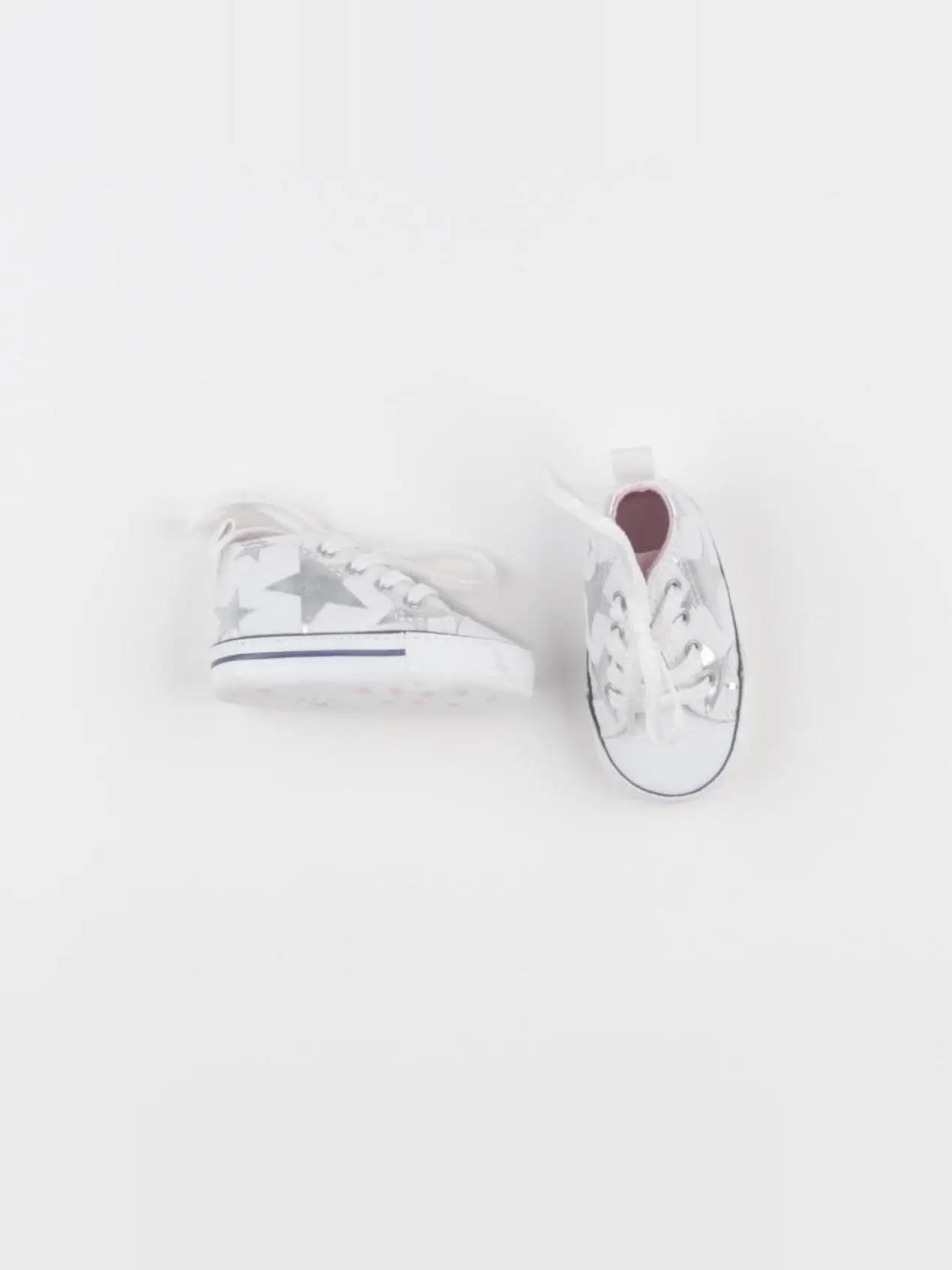 Converse - chaussons blanc, argent - pointure 17