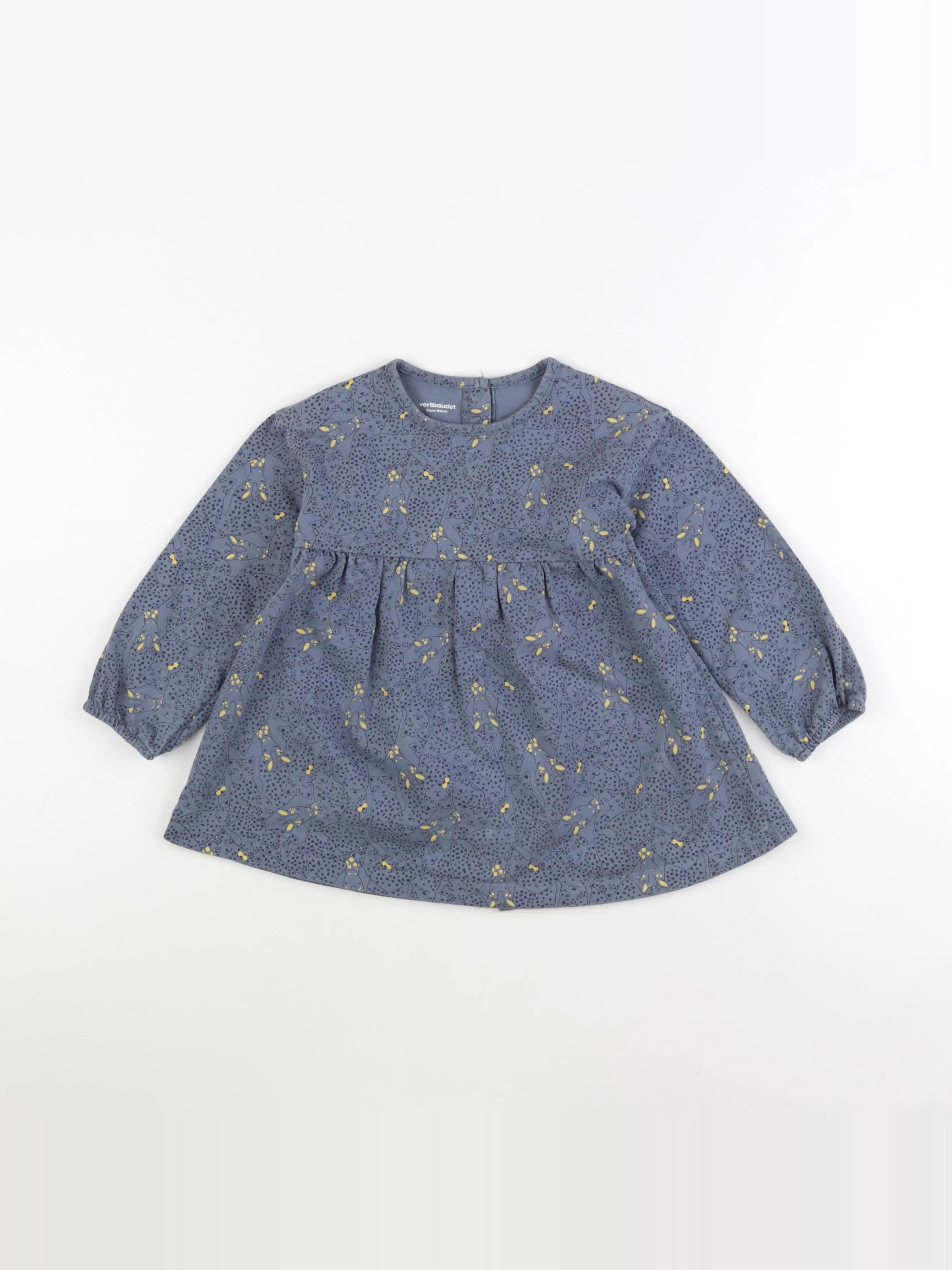 Vertbaudet - tee-shirt bleu - 3 mois