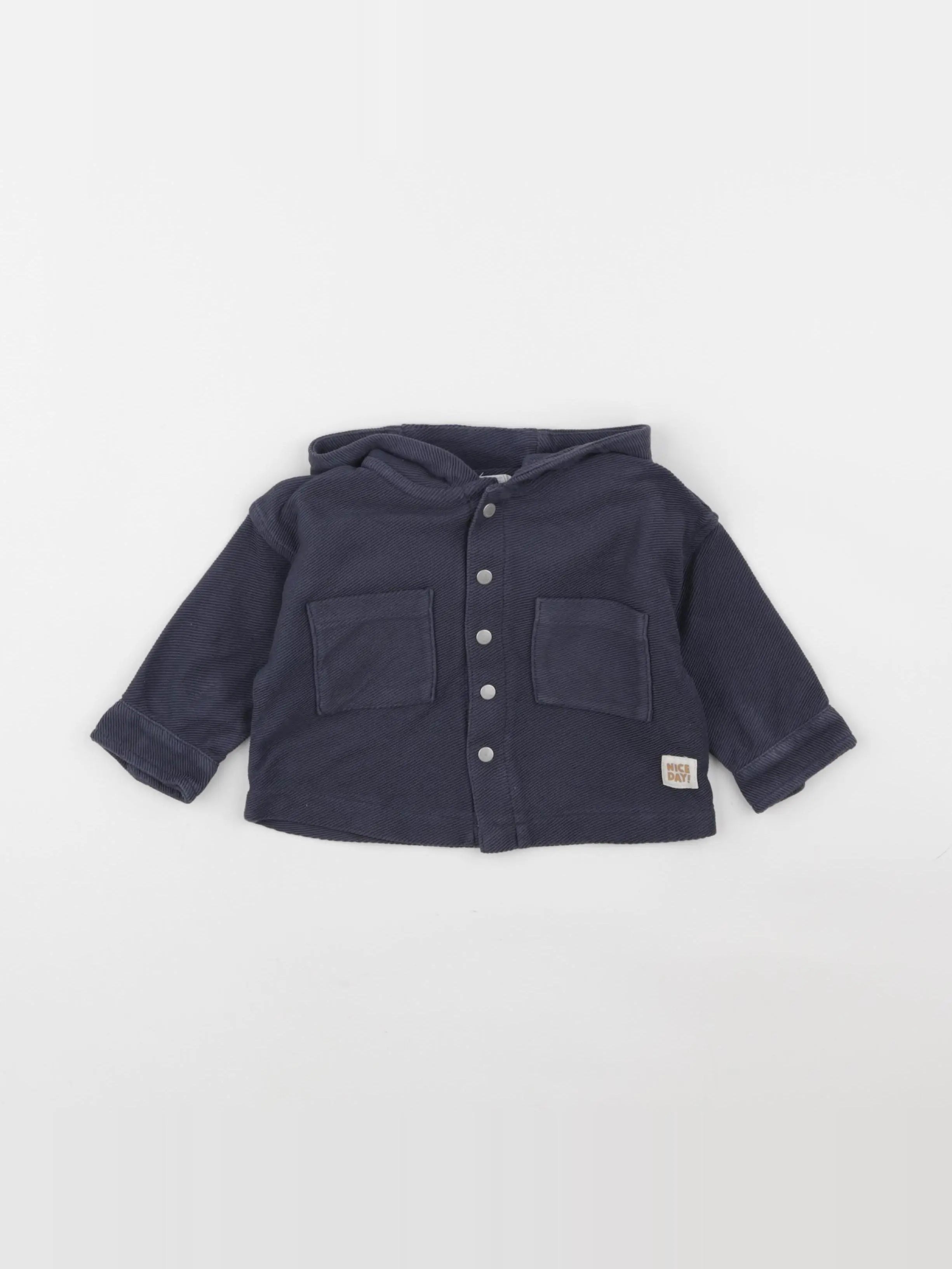 Vertbaudet - chemise bleu - 6 mois