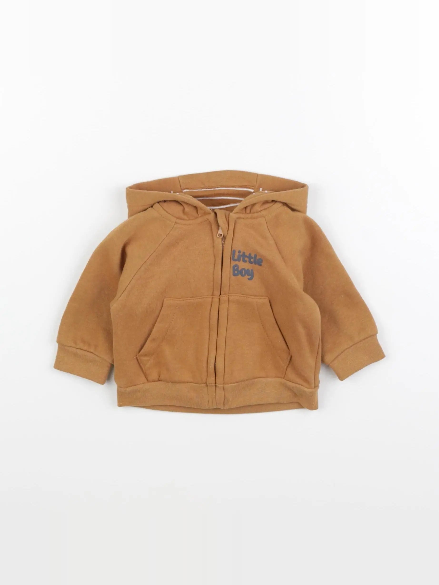 Vertbaudet - sweat marron - 3 mois