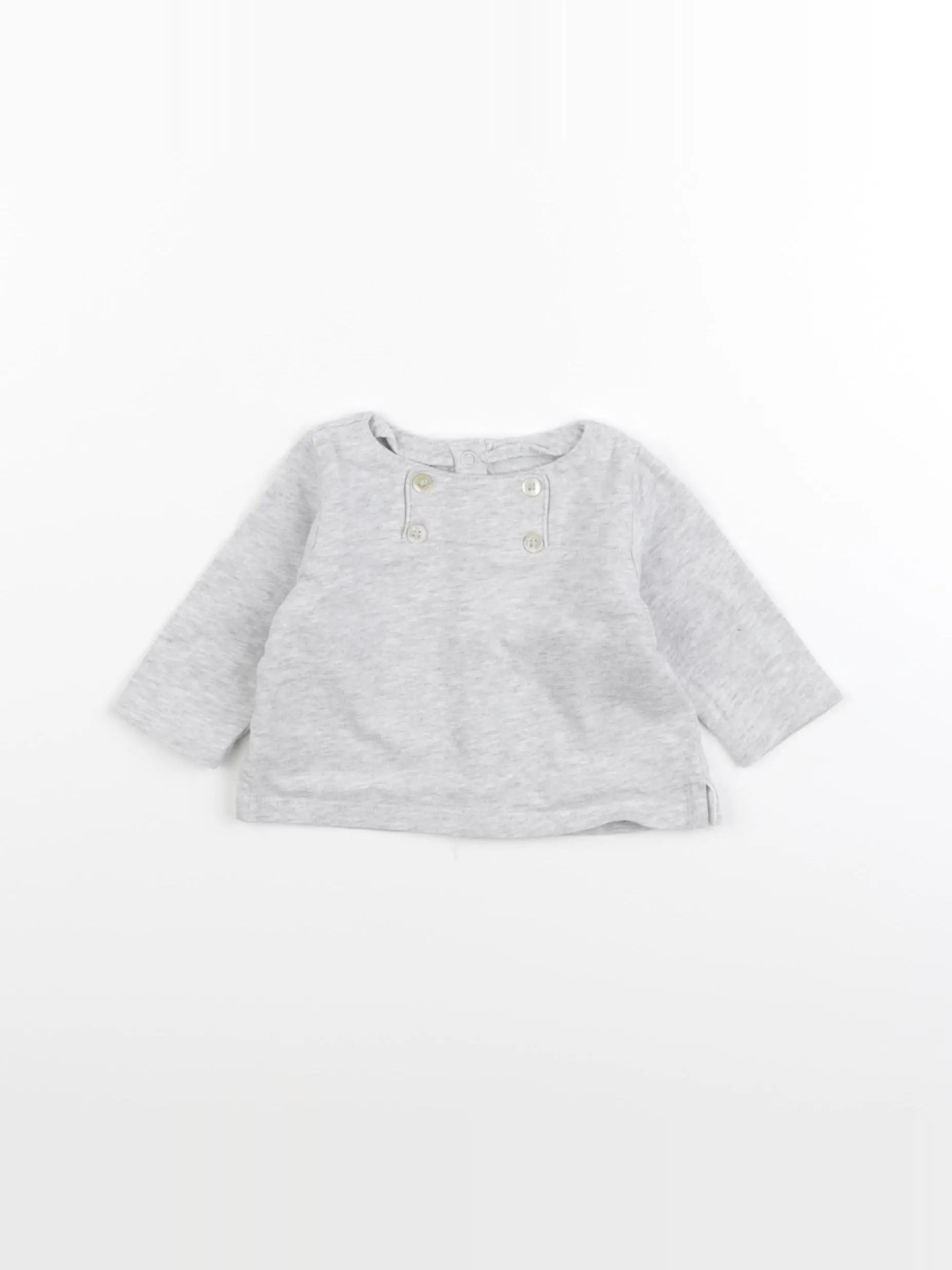 Natalys - tee-shirt gris - 3 mois