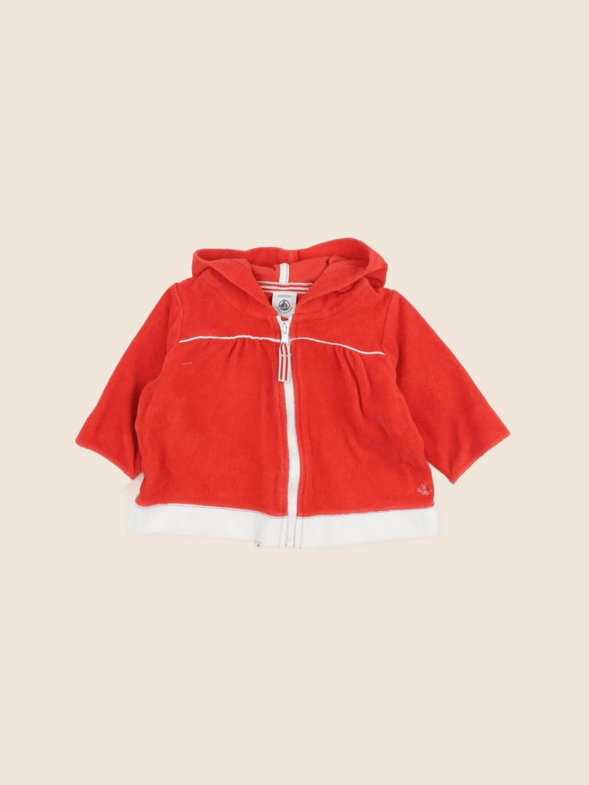 Petit Bateau - sweat rouge - 6 mois