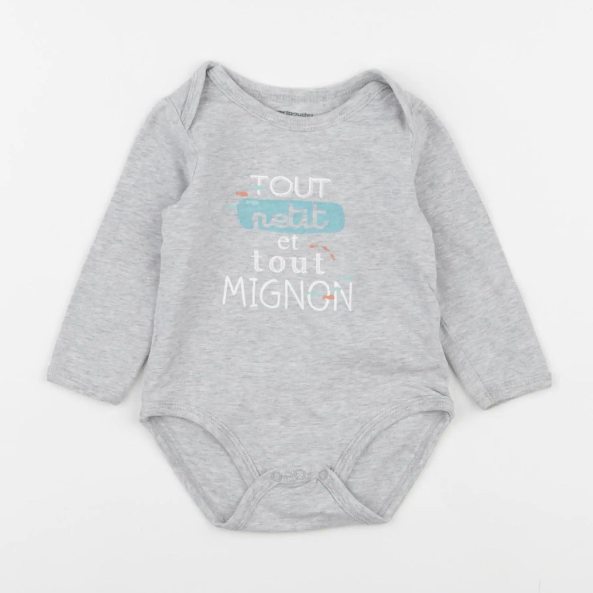 Vertbaudet - body gris - 12 mois