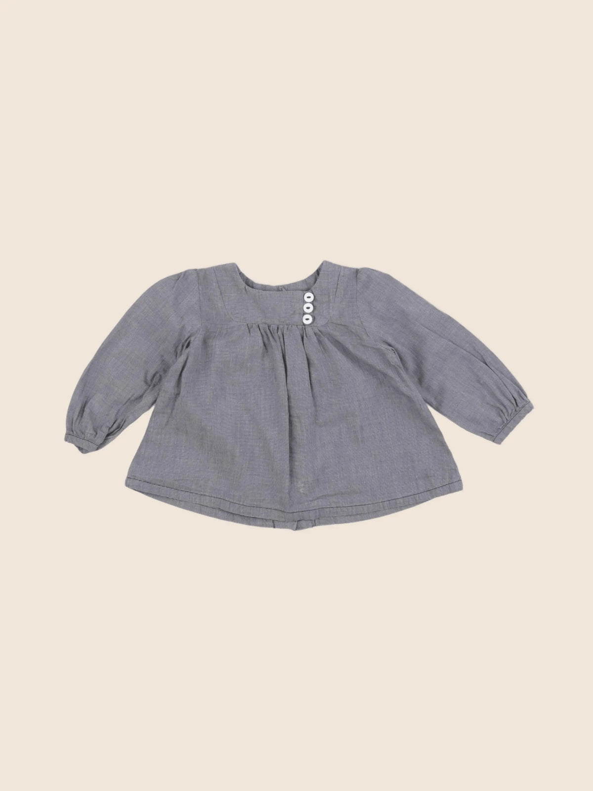 Petit Bateau - blouse bleu - 6 mois