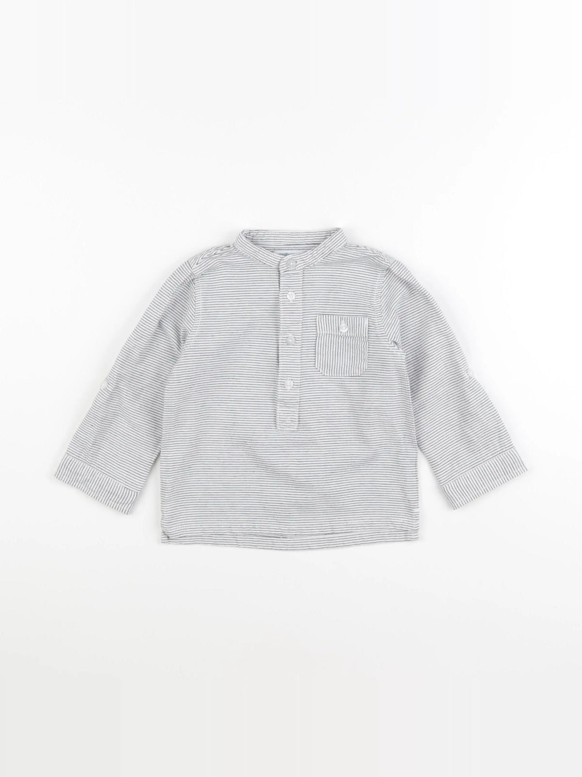 Vertbaudet - chemise blanc, bleu - 24 mois