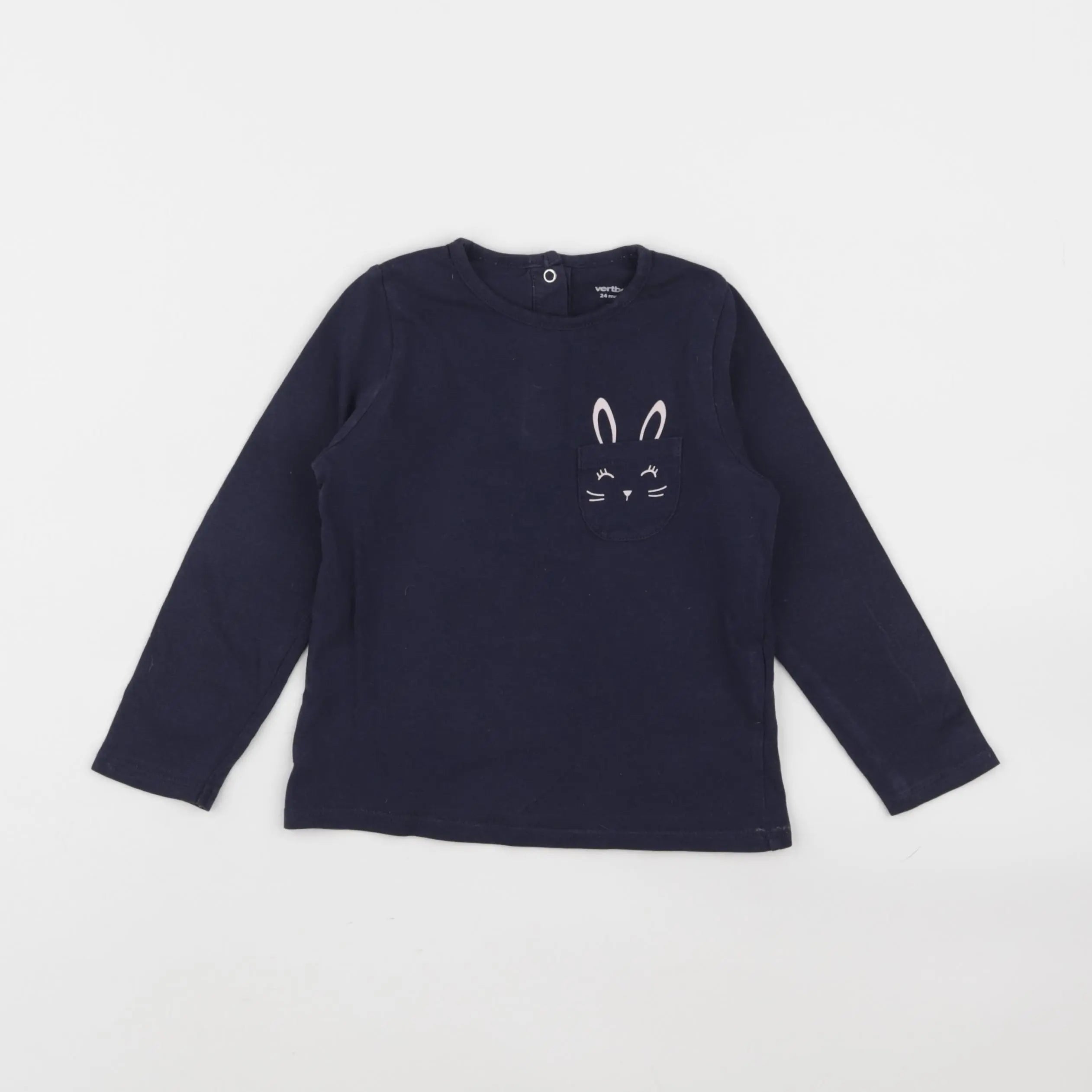 Vertbaudet - tee-shirt bleu - 24 mois