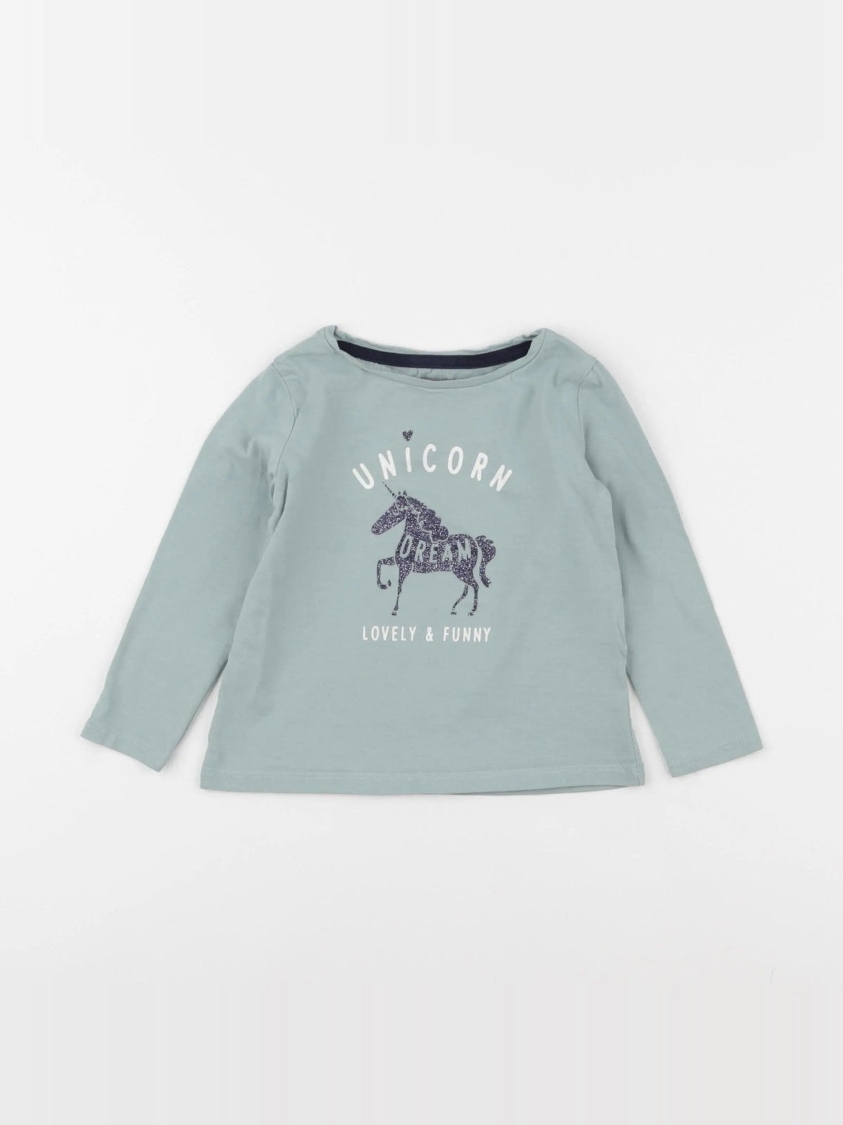 Vertbaudet - tee-shirt vert - 2 ans