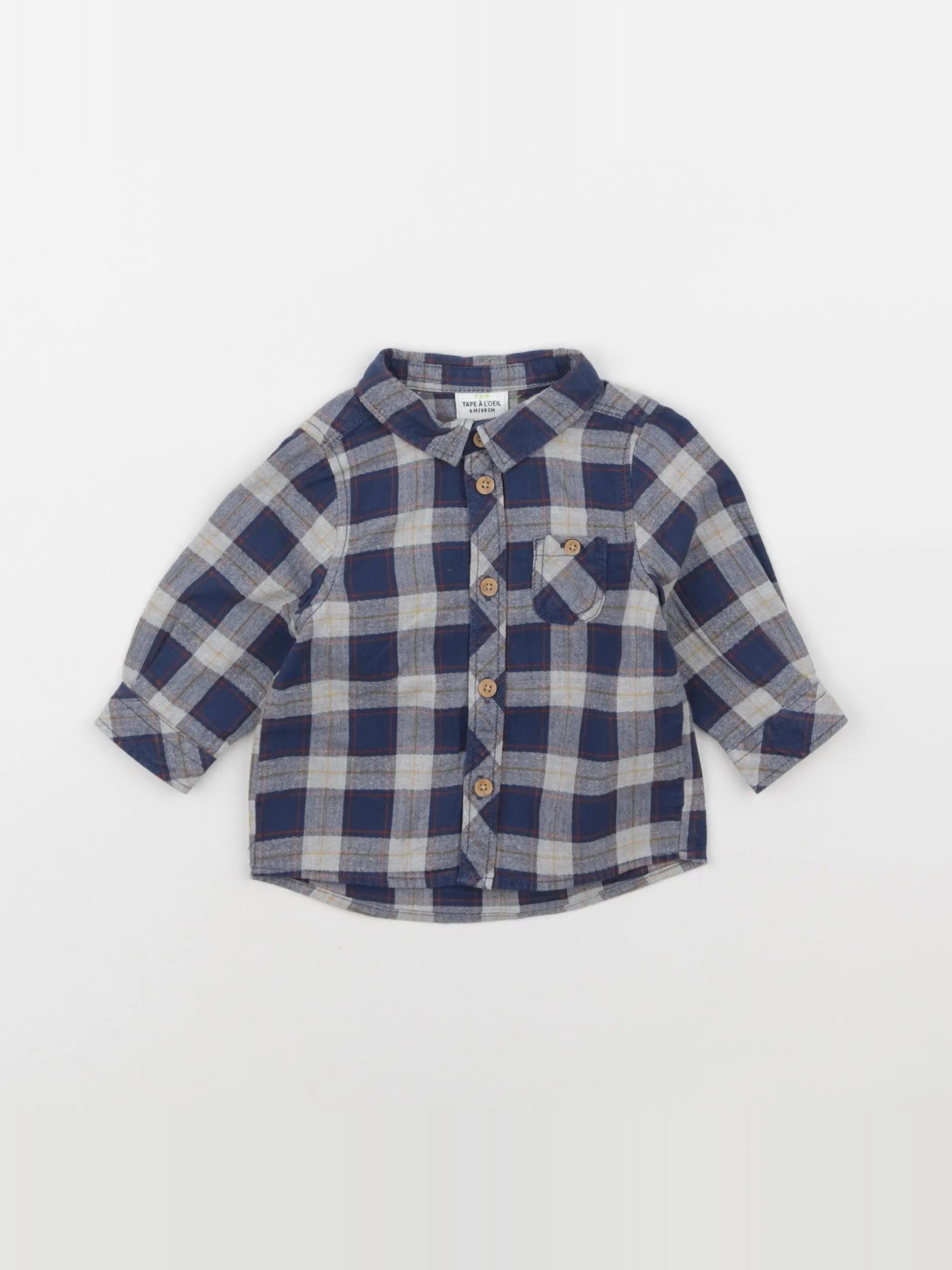 Tape à l'oeil - chemise bleu - 6 mois