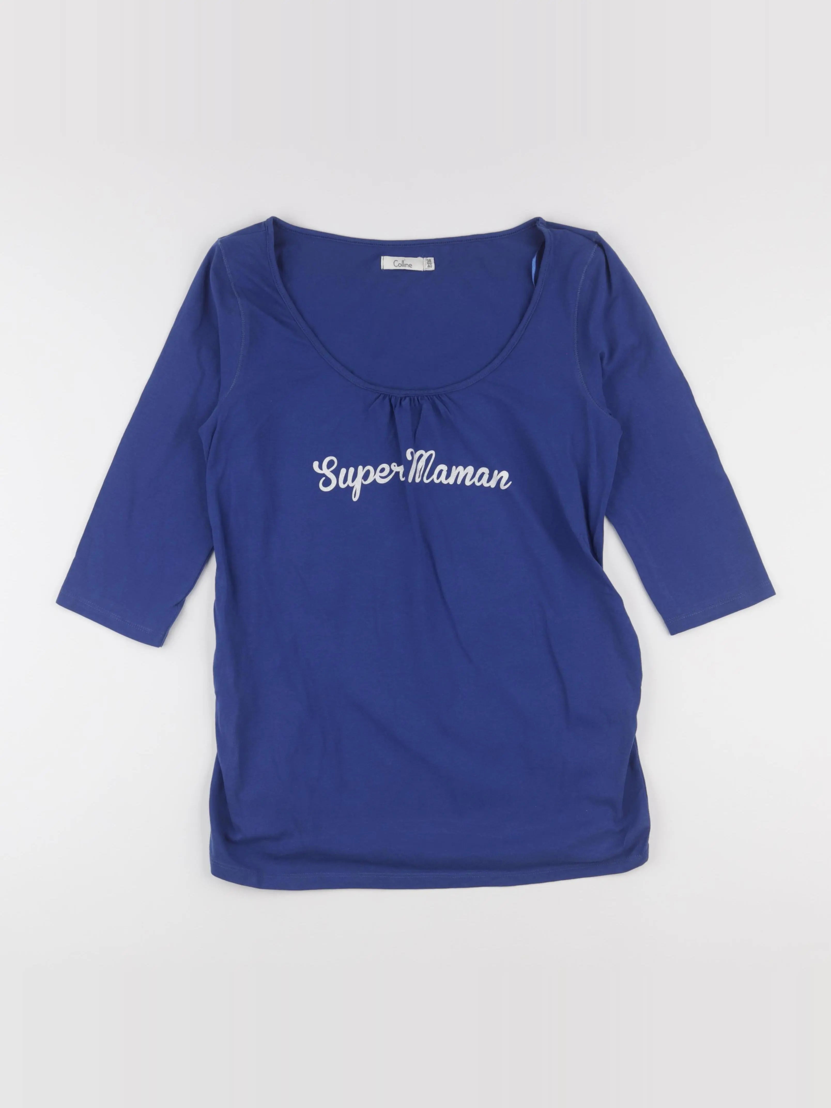 Vertbaudet - tee-shirt grossesse bleu - 38 à 40