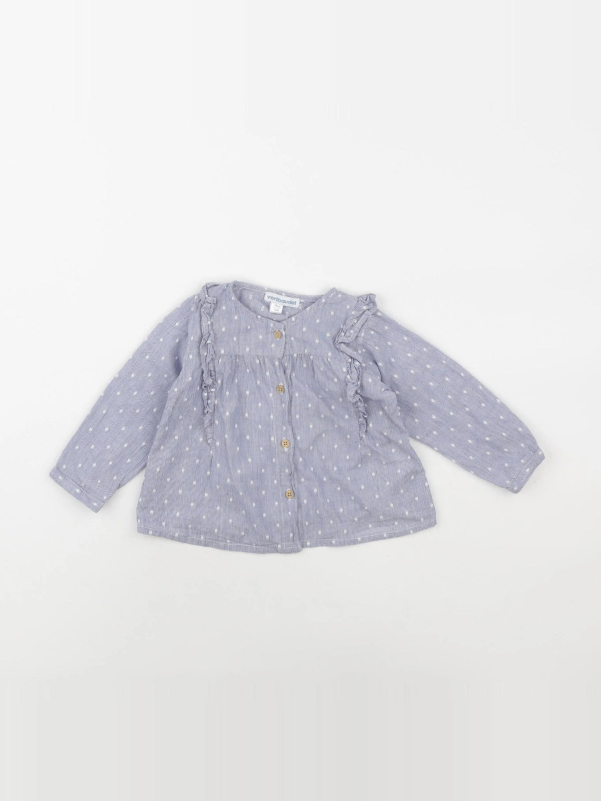 Vertbaudet - blouse bleu - 12 mois