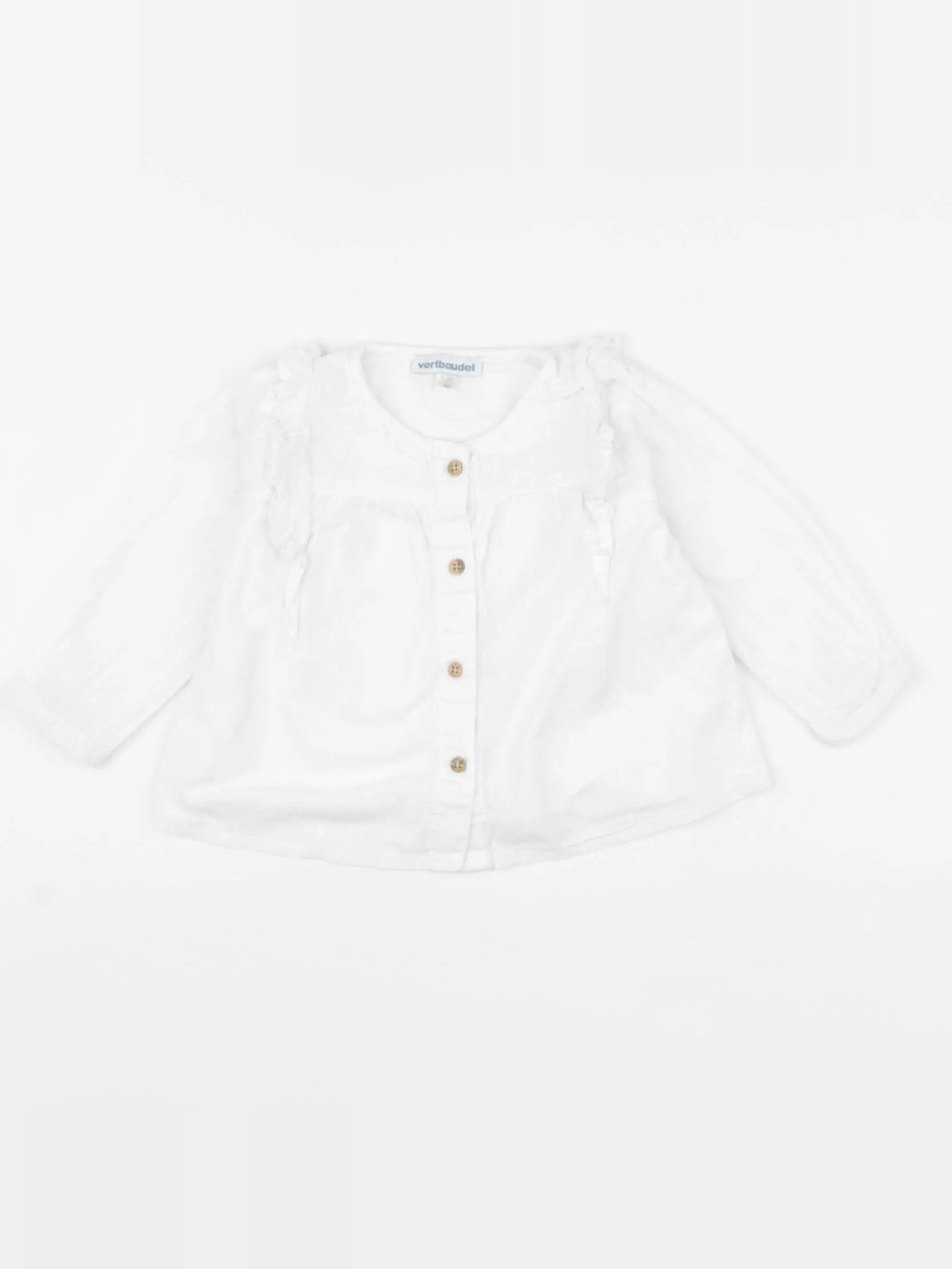 Vertbaudet - blouse blanc - 9 mois
