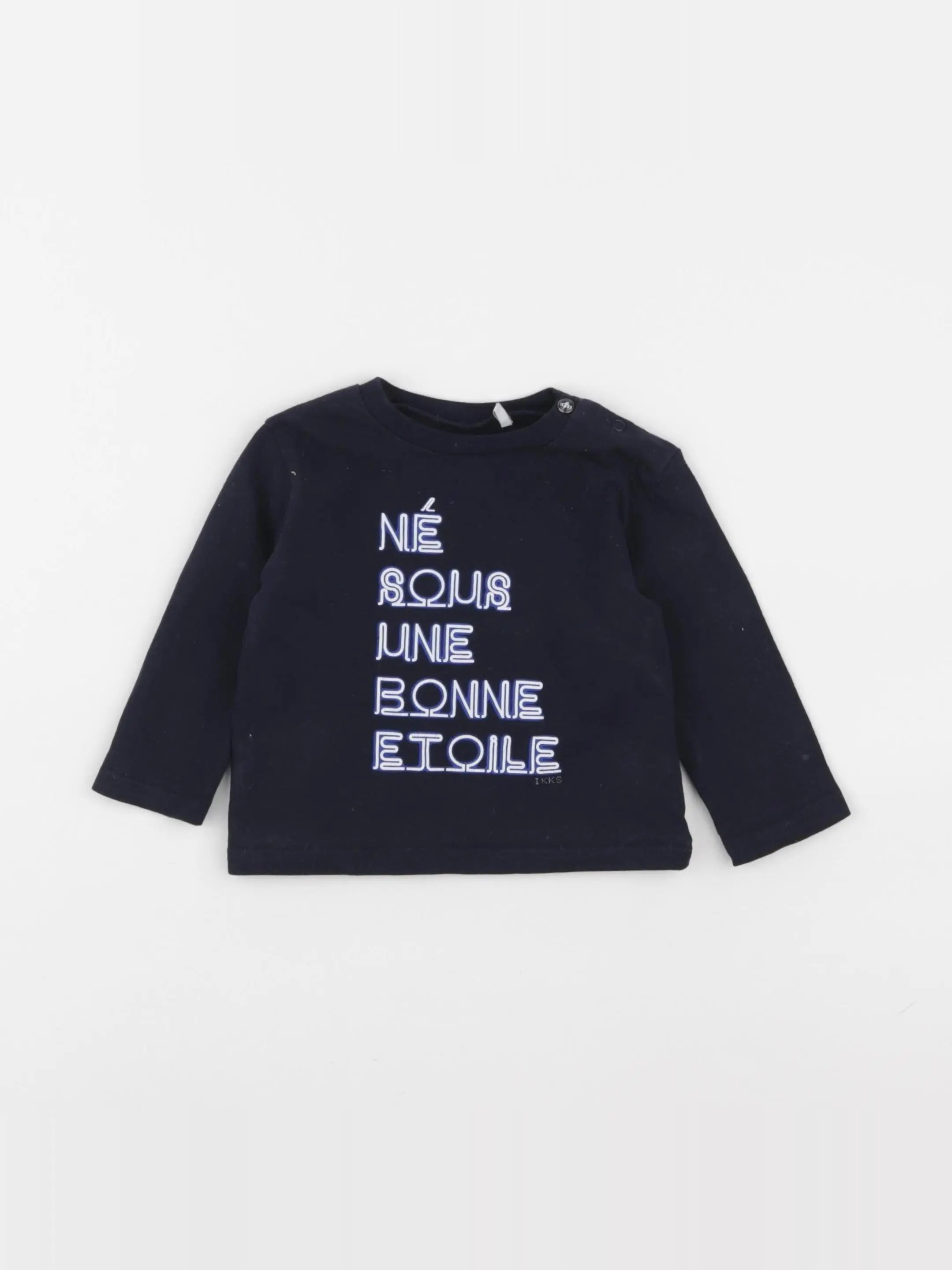 IKKS - tee-shirt bleu - 6 mois