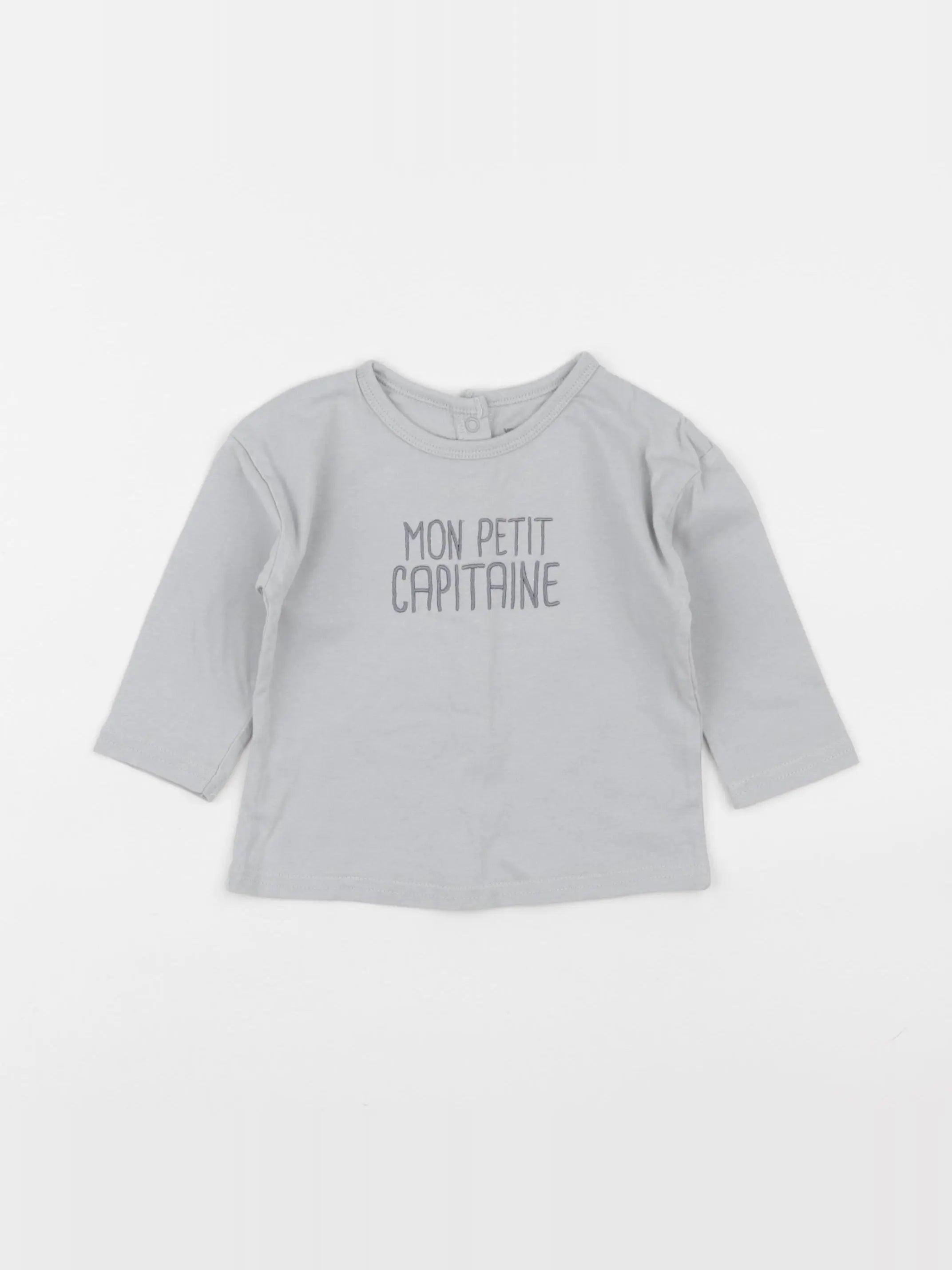 Vertbaudet - tee-shirt bleu - 9 mois