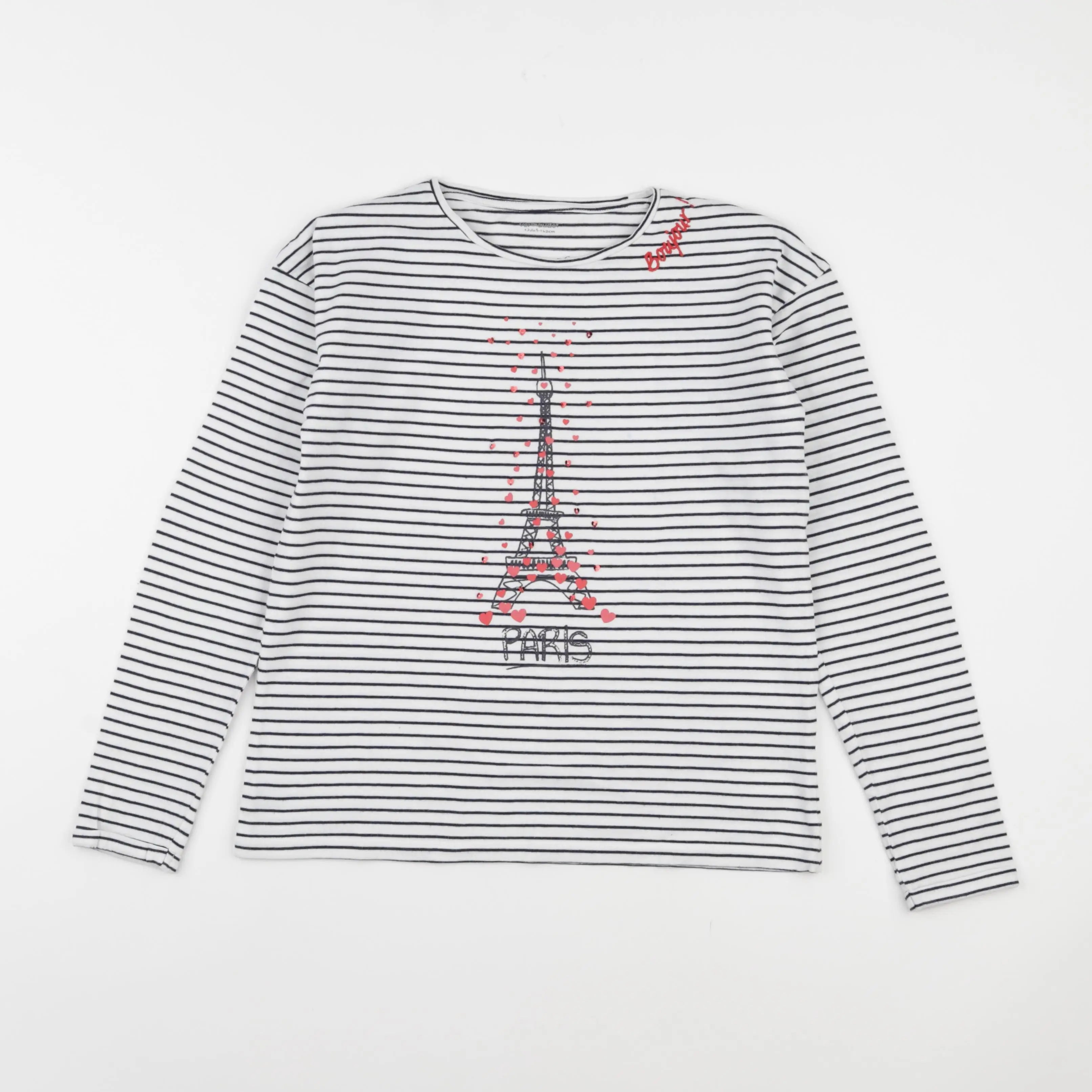 Vertbaudet - tee-shirt blanc, bleu - 12 ans