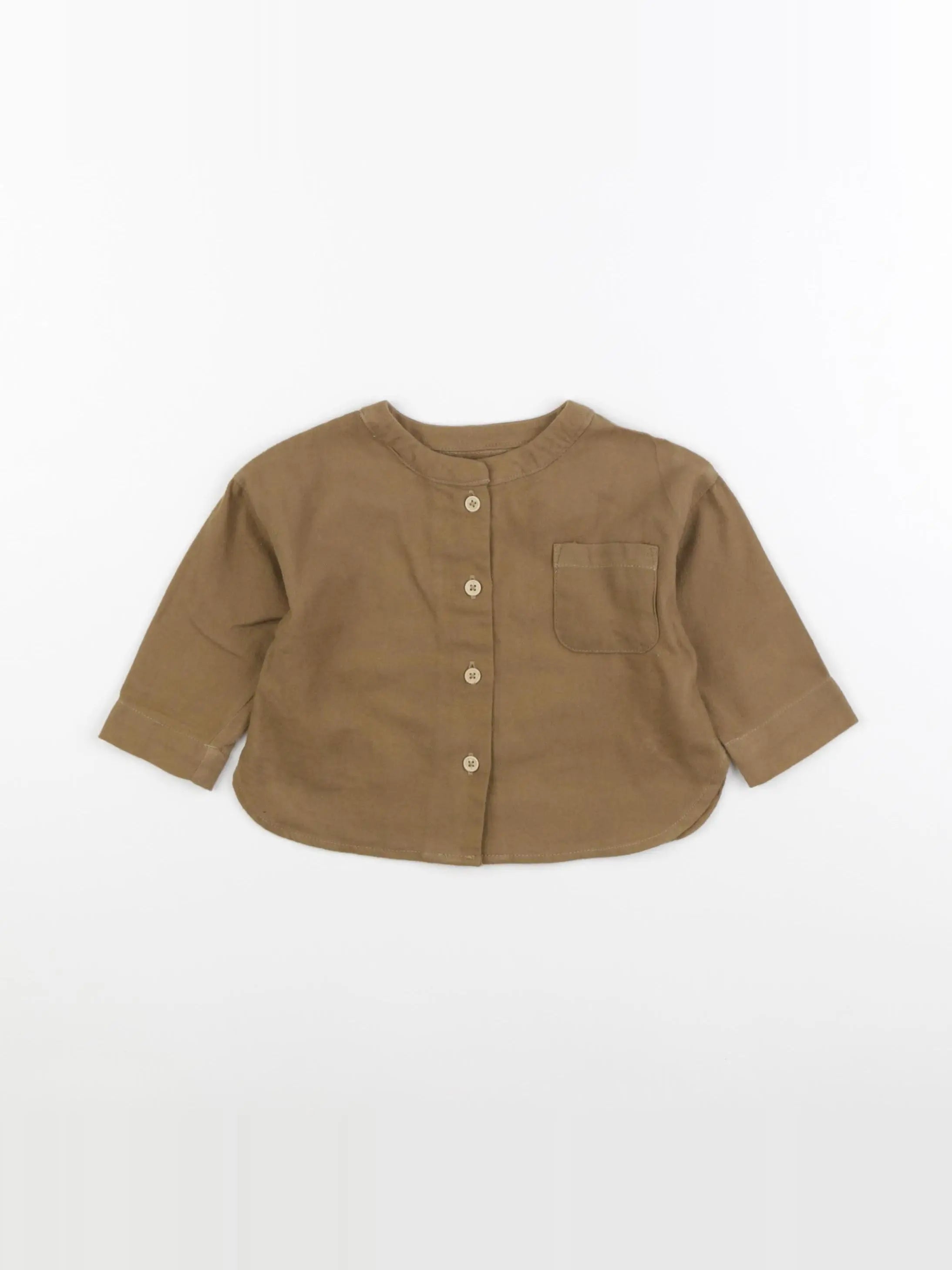 Vertbaudet - chemise marron - 6 mois