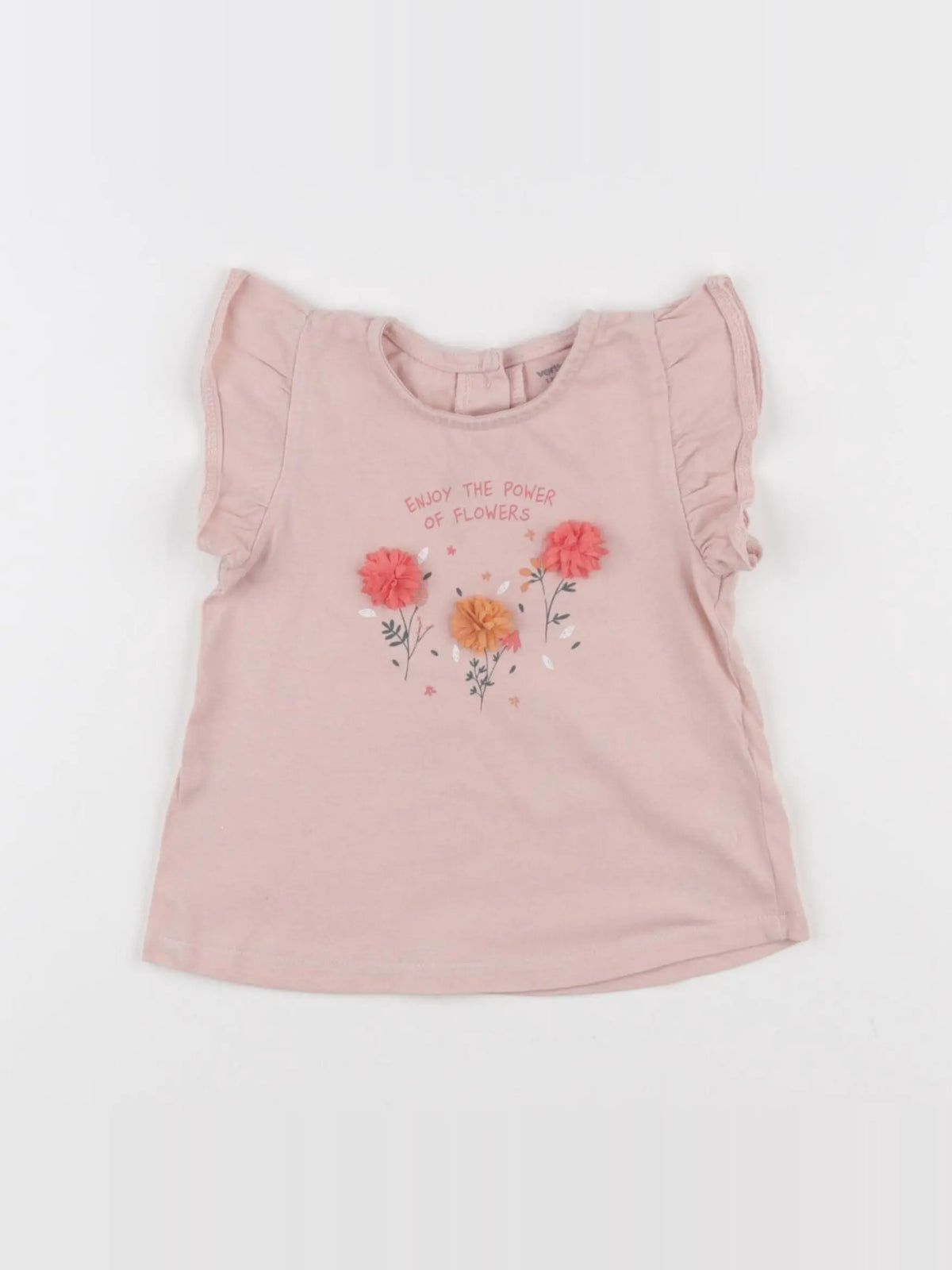 Vertbaudet - tee-shirt rose - 12 mois