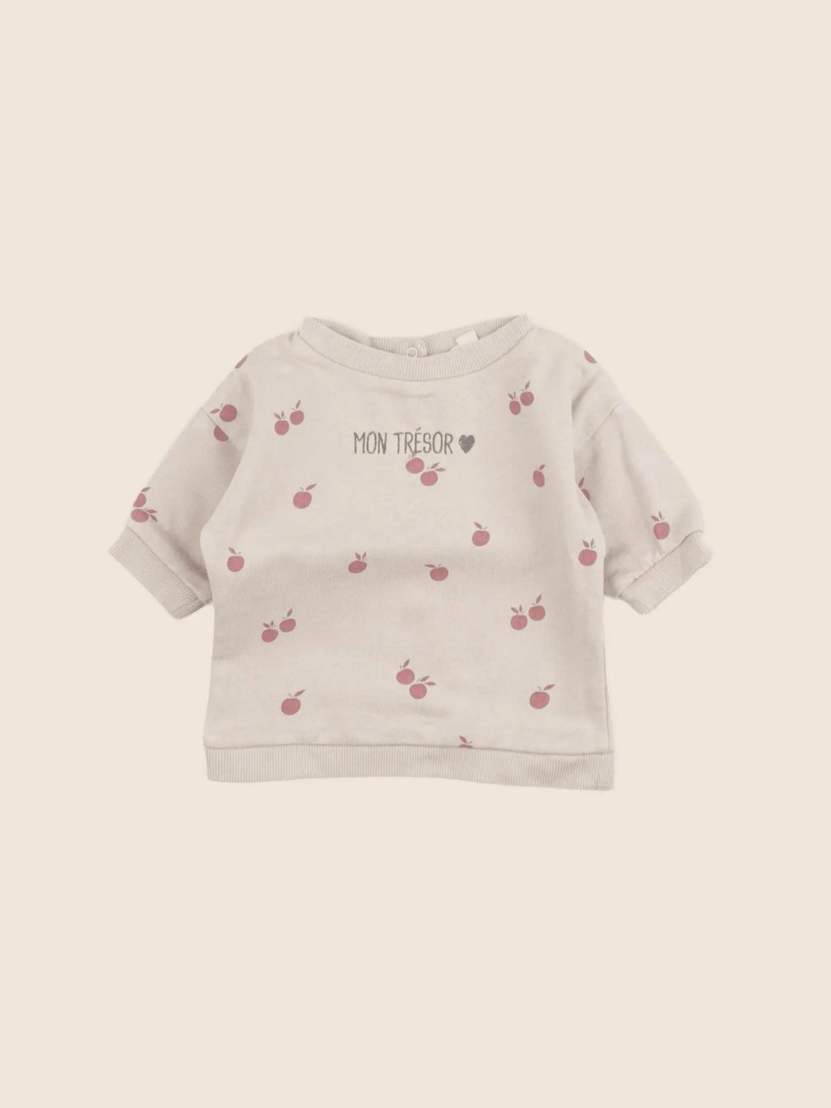 Vertbaudet - sweat beige - 3 mois