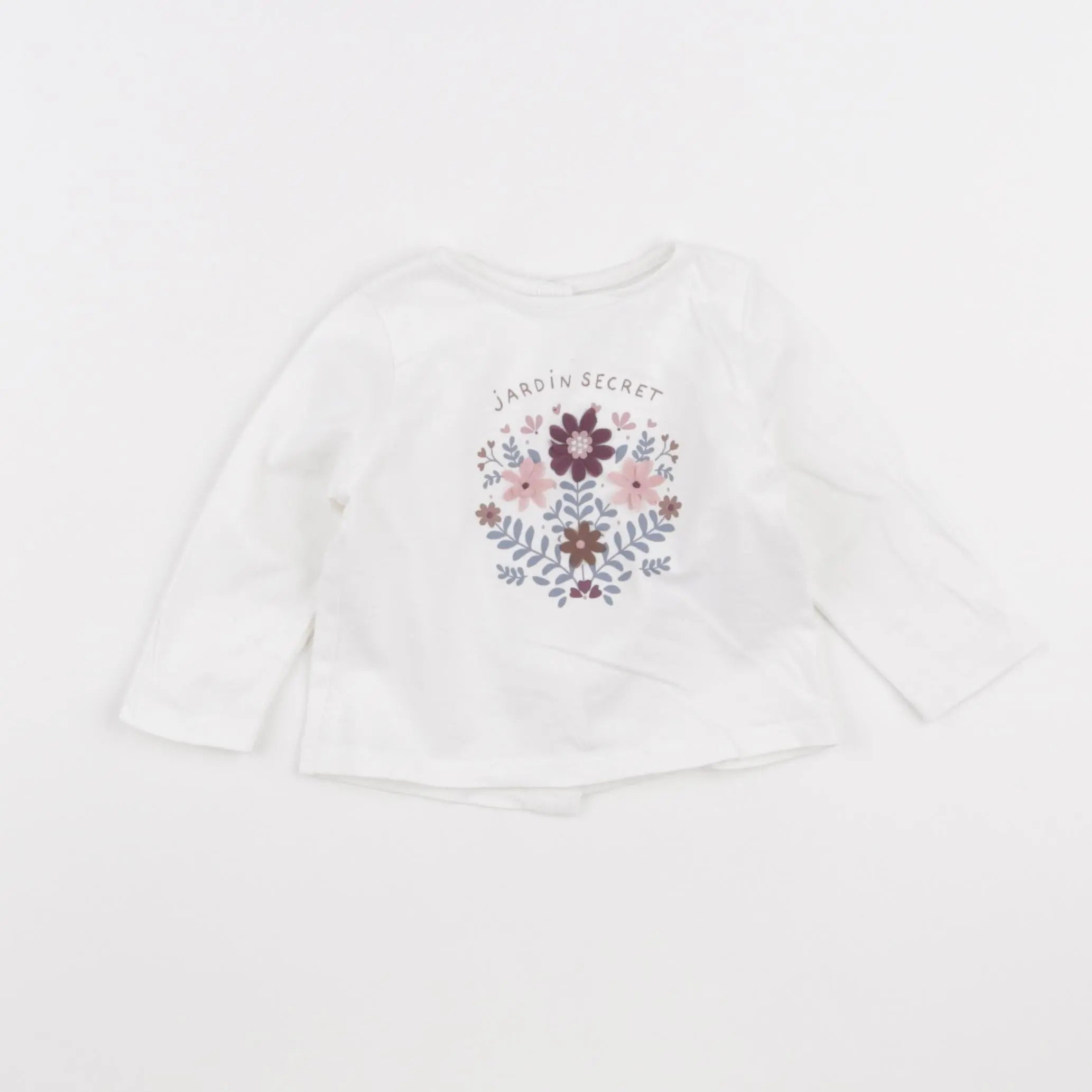 Vertbaudet - tee-shirt blanc - 6 mois