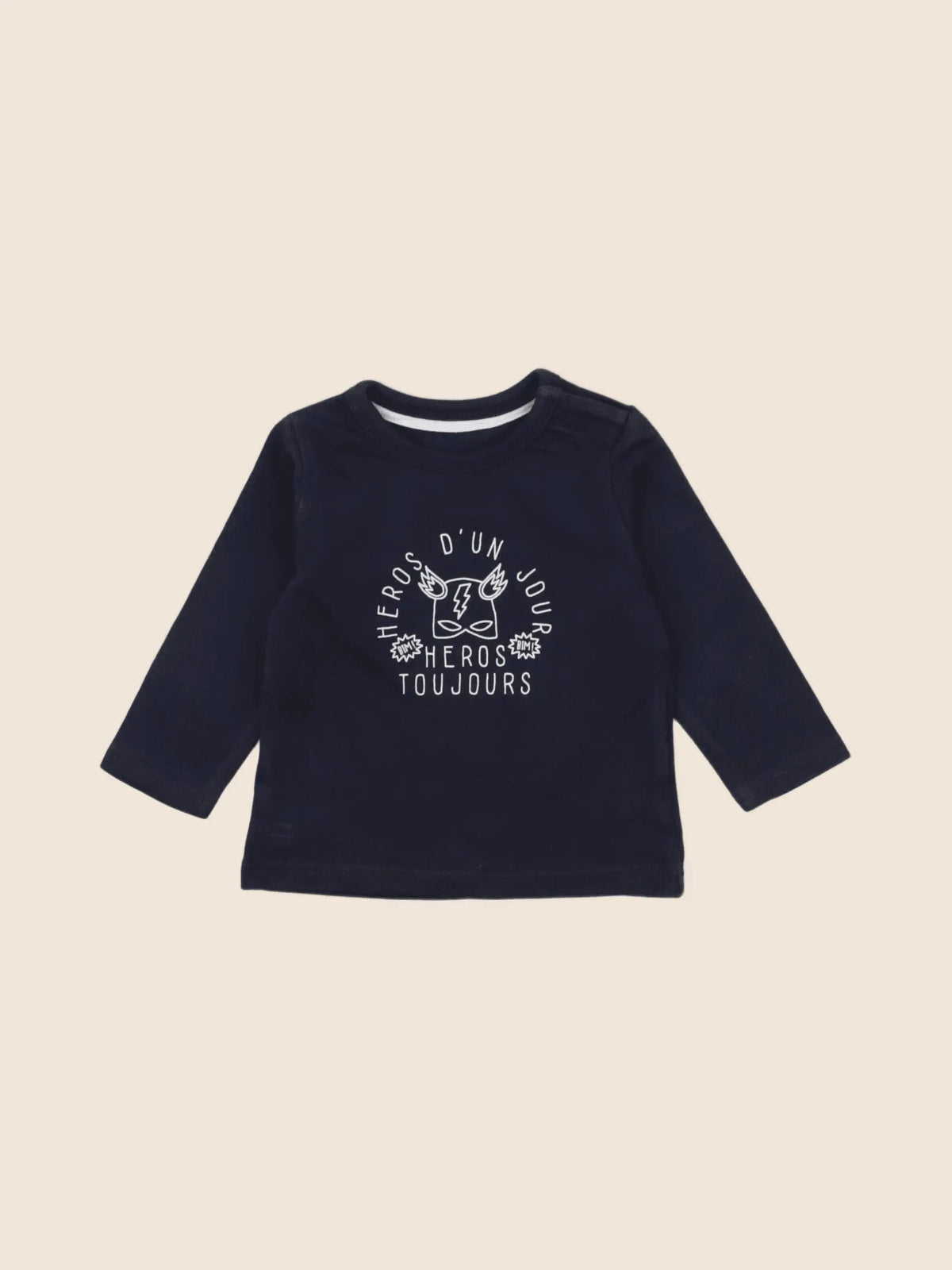 Vertbaudet - tee-shirt bleu - 3 mois