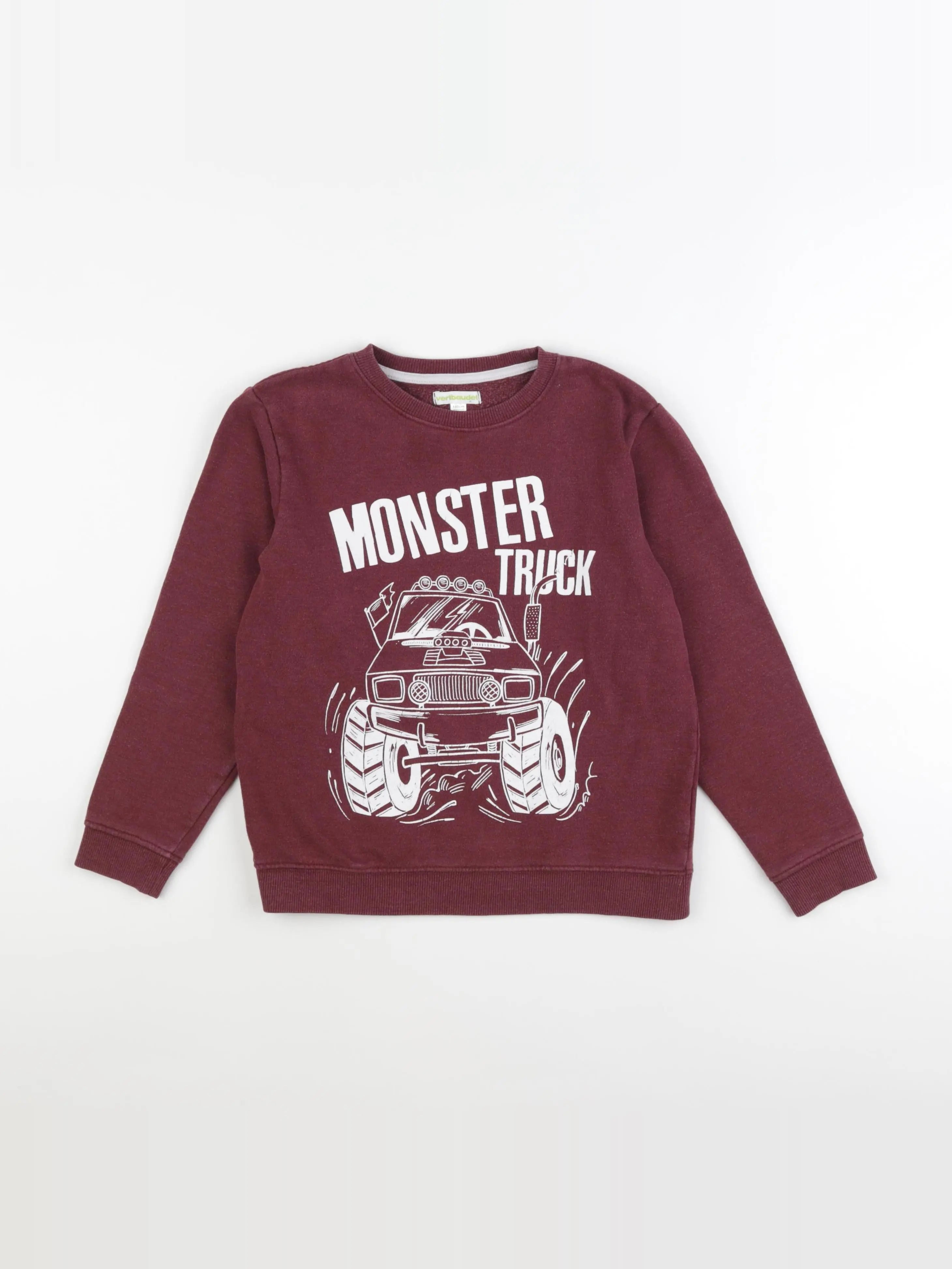 Vertbaudet - sweat rouge - 10 ans