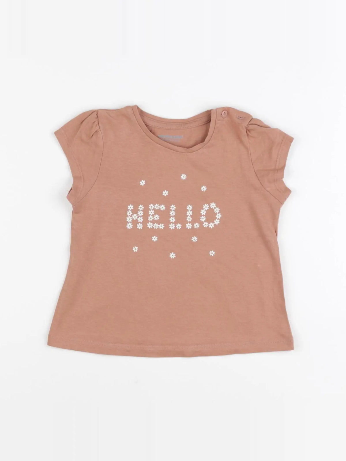 Vertbaudet - tee-shirt marron - 12 mois