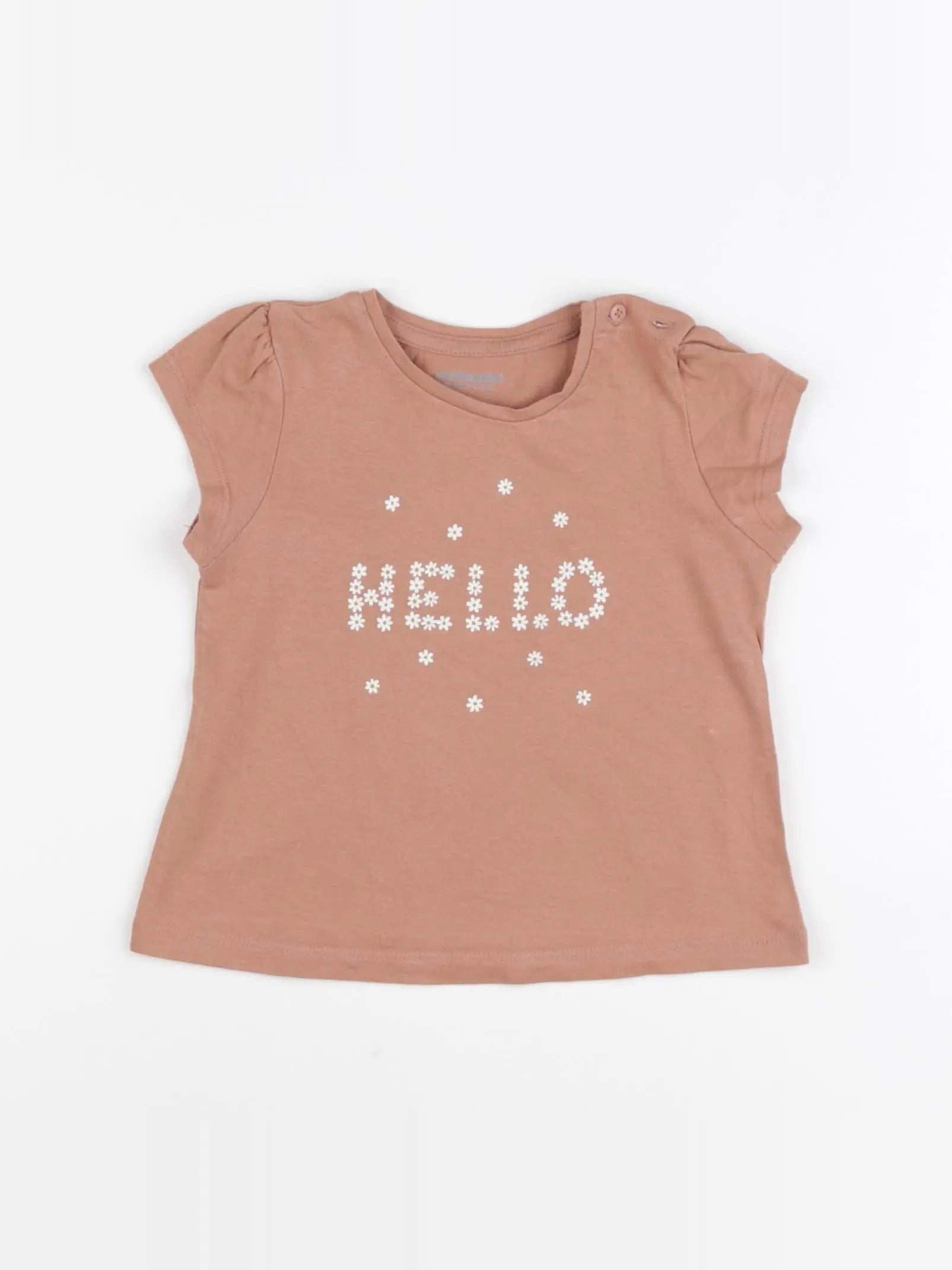 Vertbaudet - tee-shirt marron - 12 mois