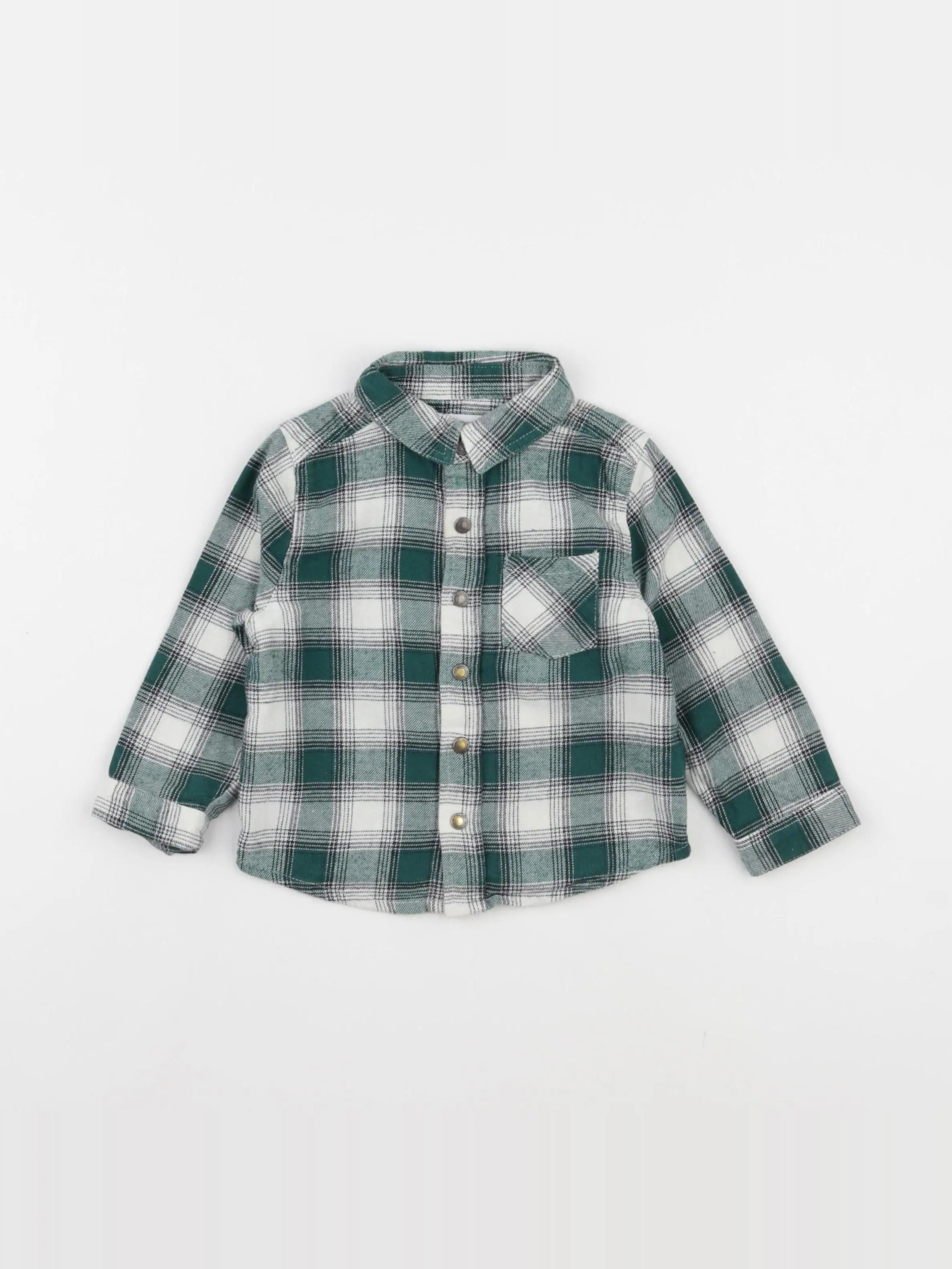 Vertbaudet - chemise vert - 12/18 mois