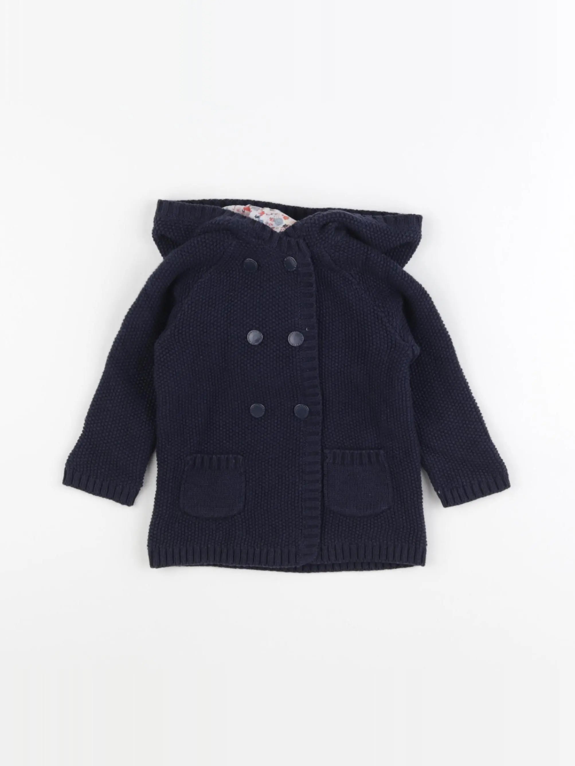 Vertbaudet - gilet bleu - 9 mois