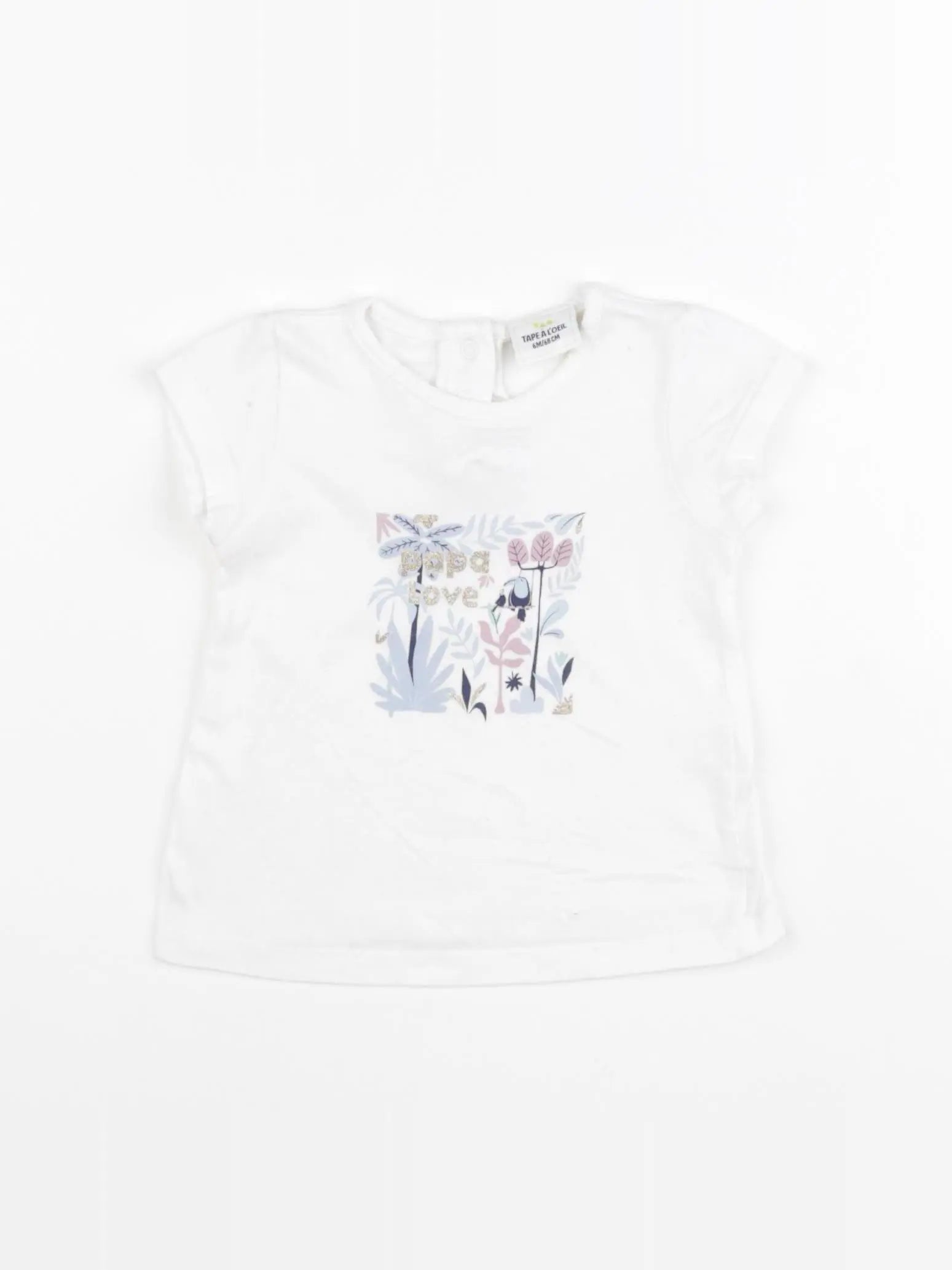 Tape à l'oeil - tee-shirt blanc - 6 mois