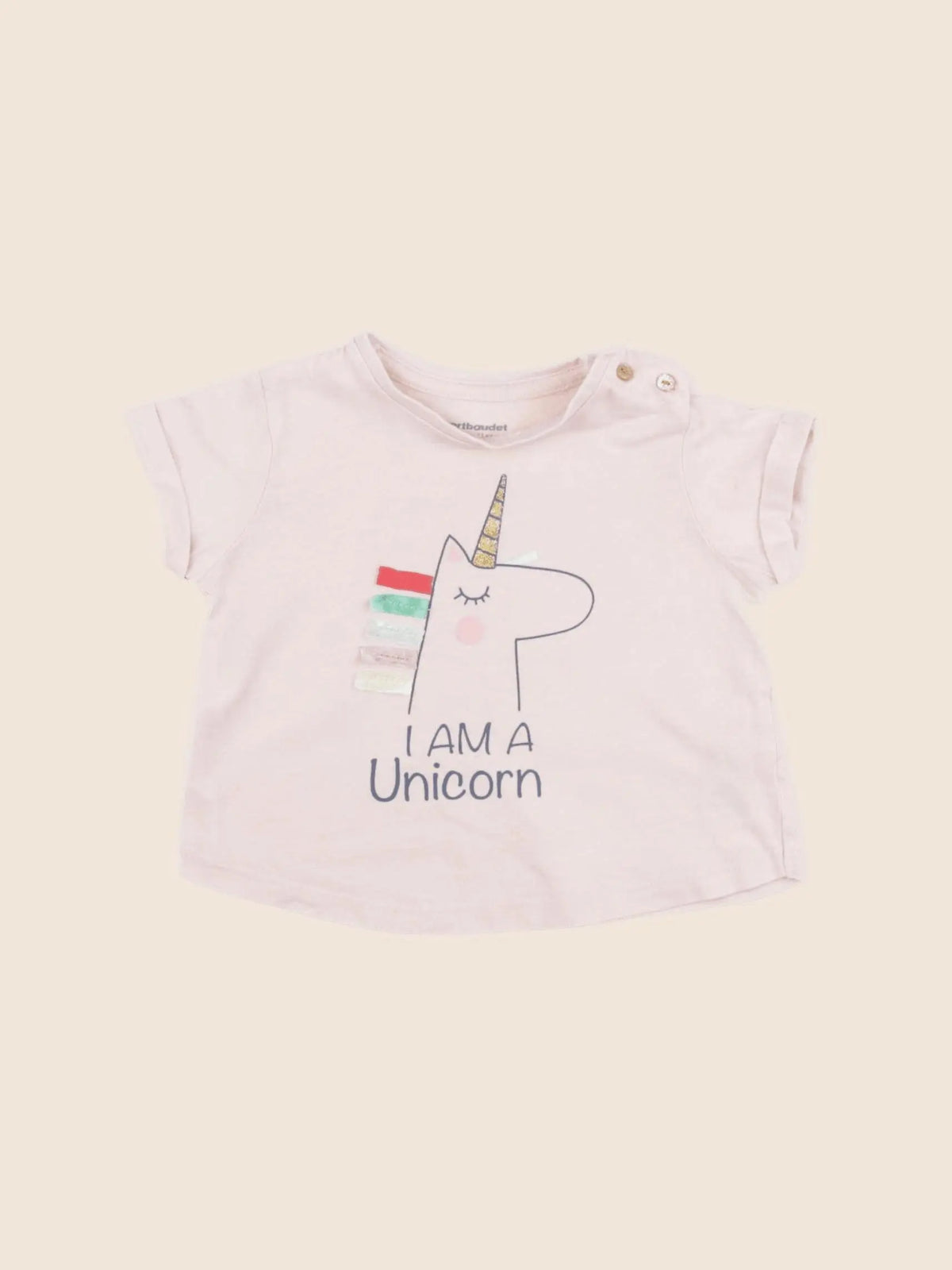 Vertbaudet - tee-shirt rose - 9 mois