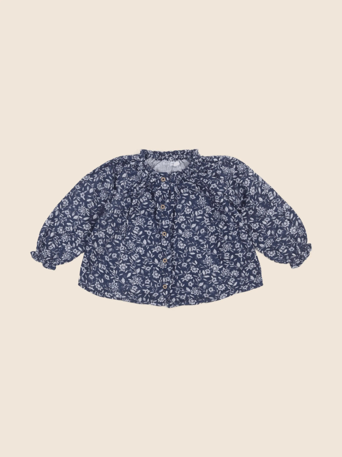Vertbaudet - blouse bleu - 12 mois