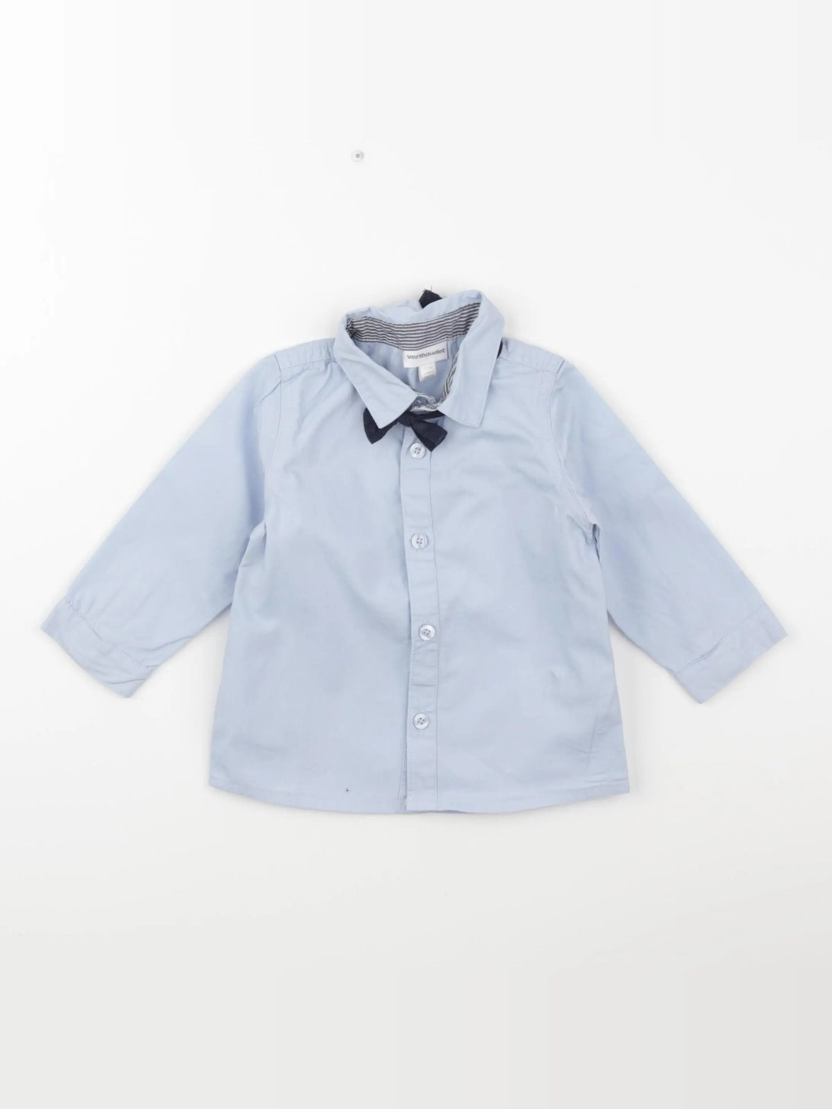 Vertbaudet - chemise bleu - 9 mois