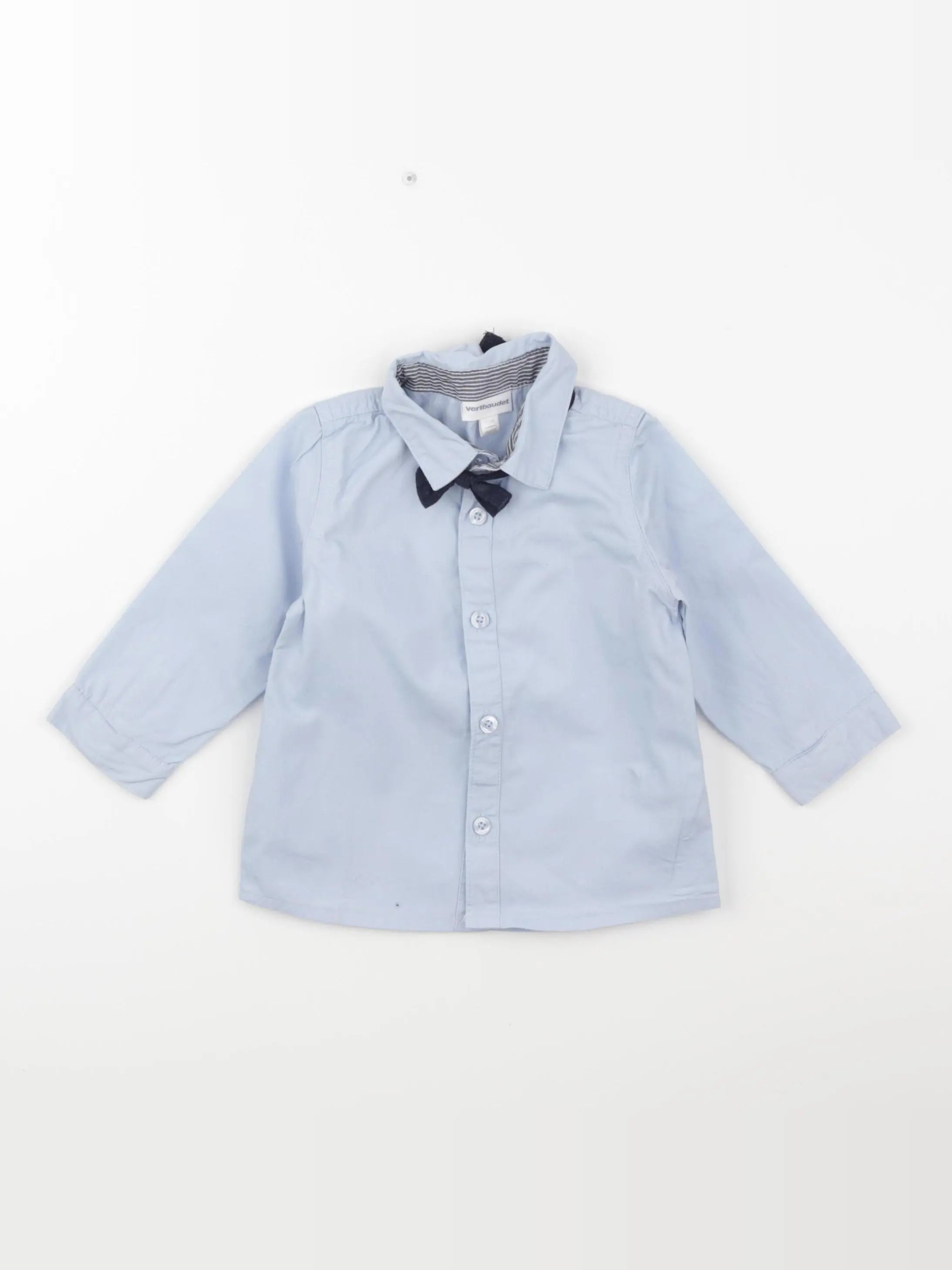 Vertbaudet - chemise bleu - 9 mois