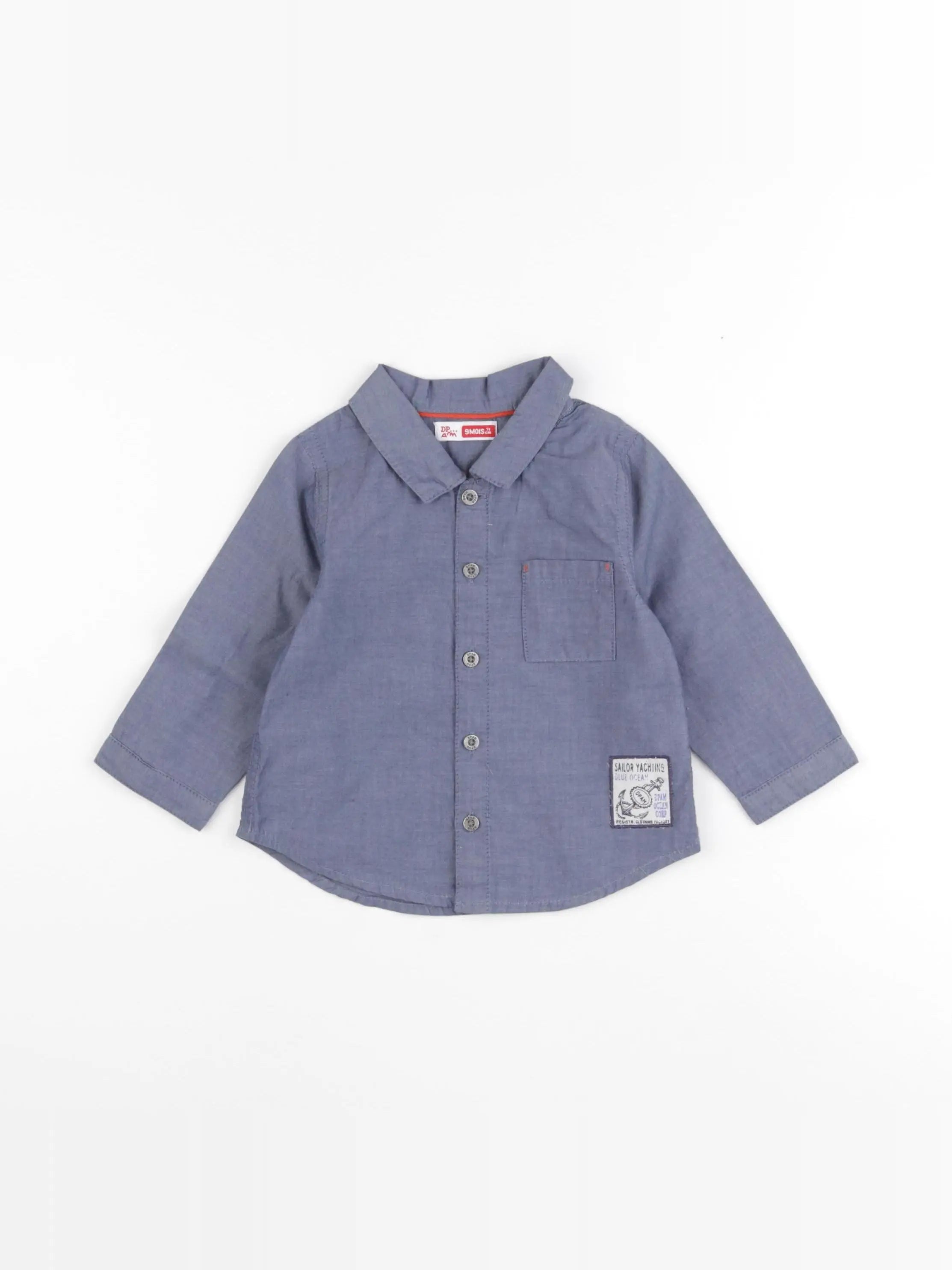 DPAM - chemise bleu - 9 mois