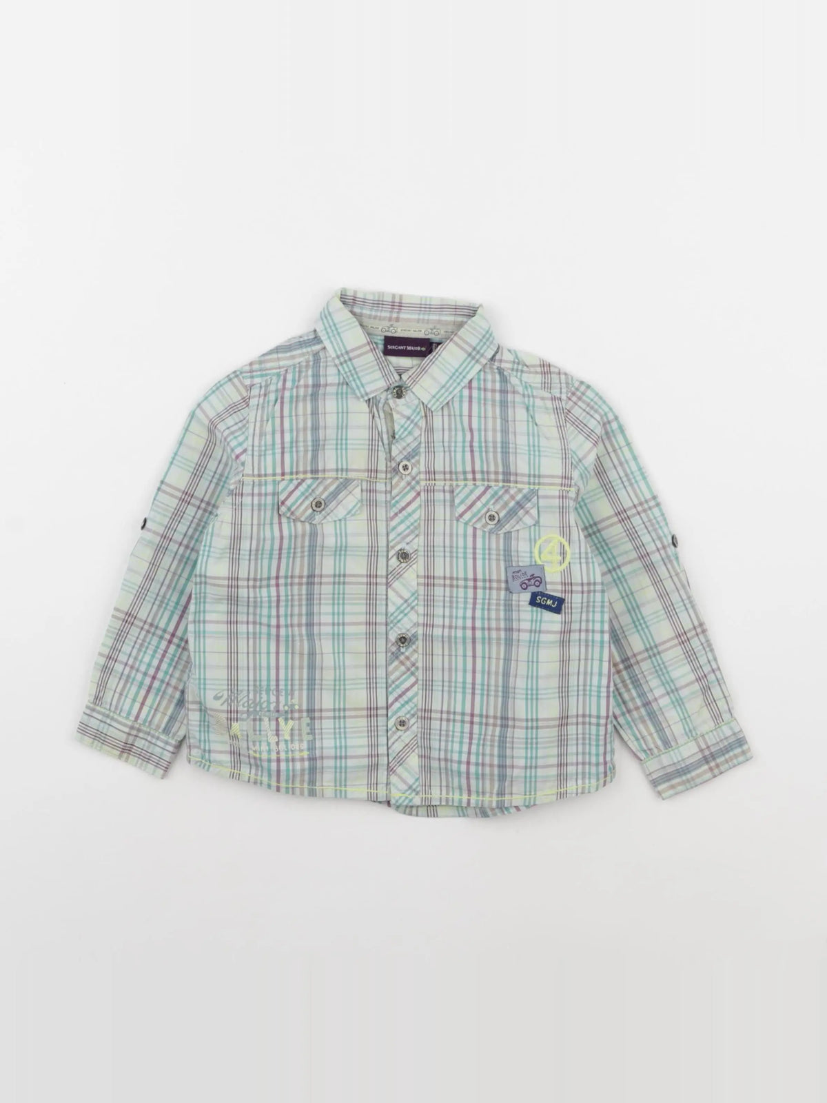 Sergent Major - chemise multicolore - 18 mois