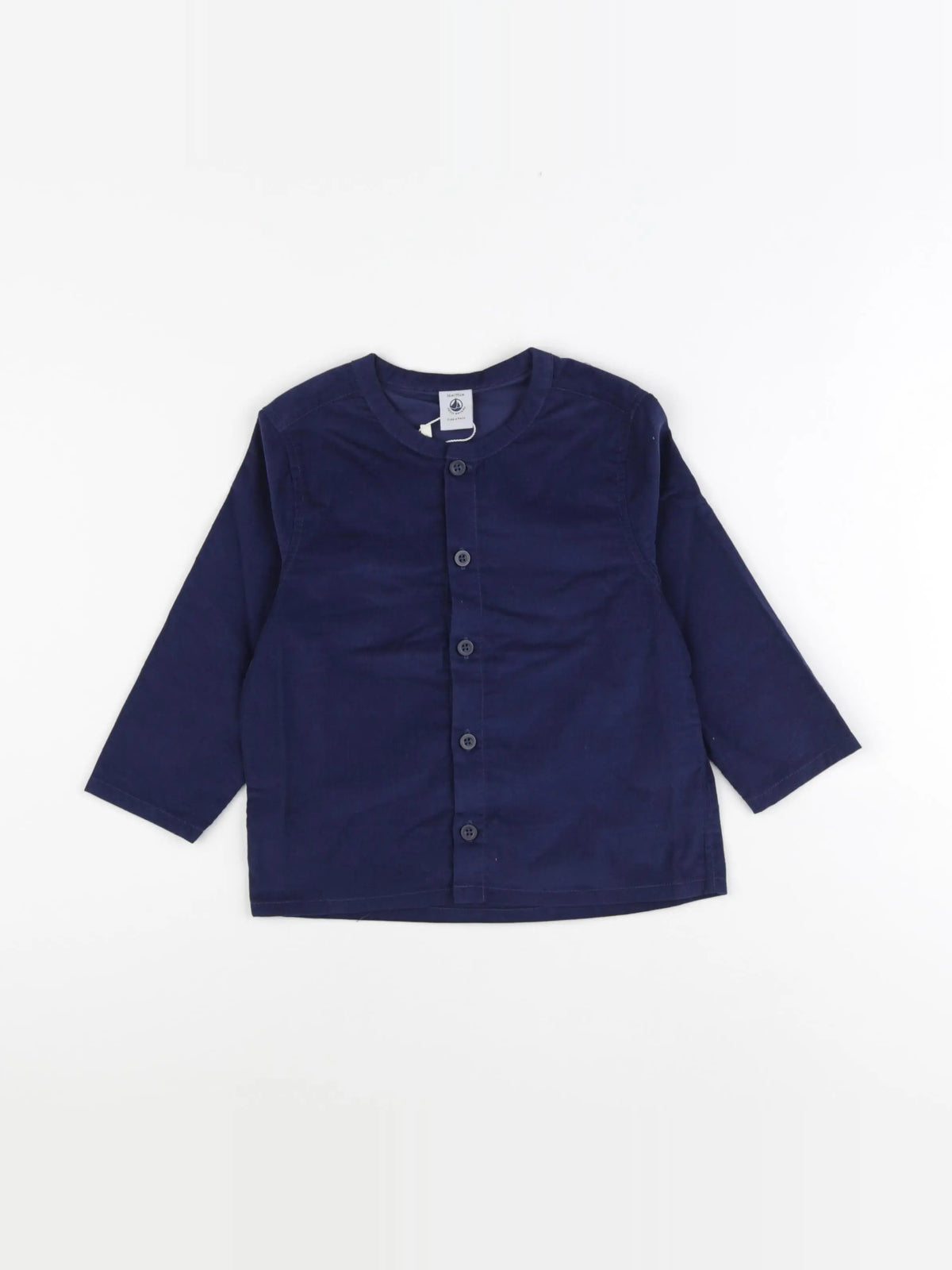 Petit Bateau - chemise bleu - 12 mois