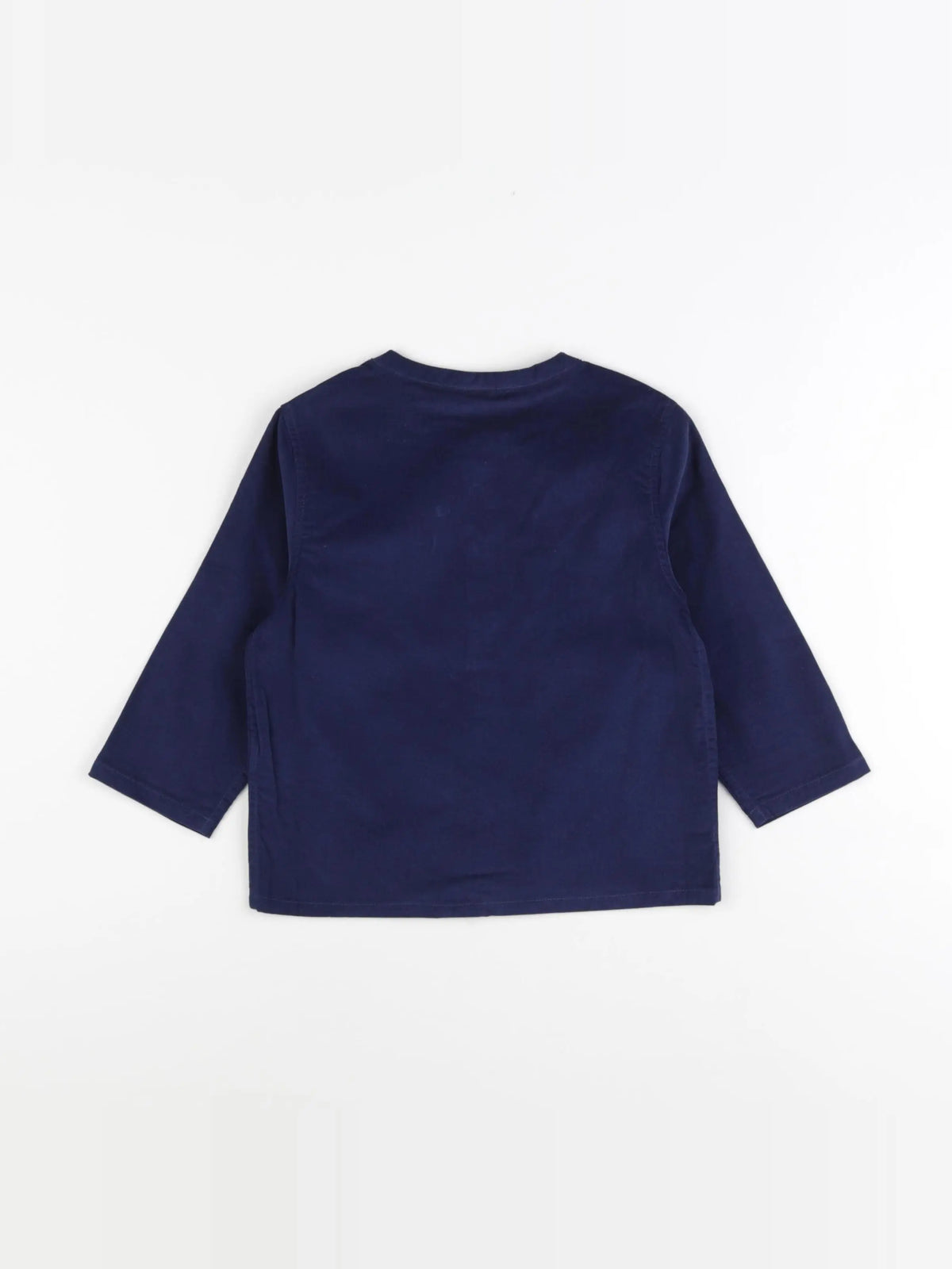 Petit Bateau - chemise bleu - 12 mois