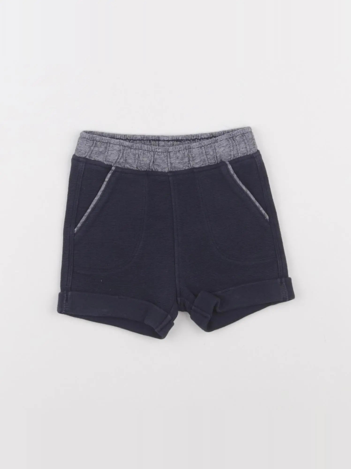 Obaïbi - short bleu - 12 mois