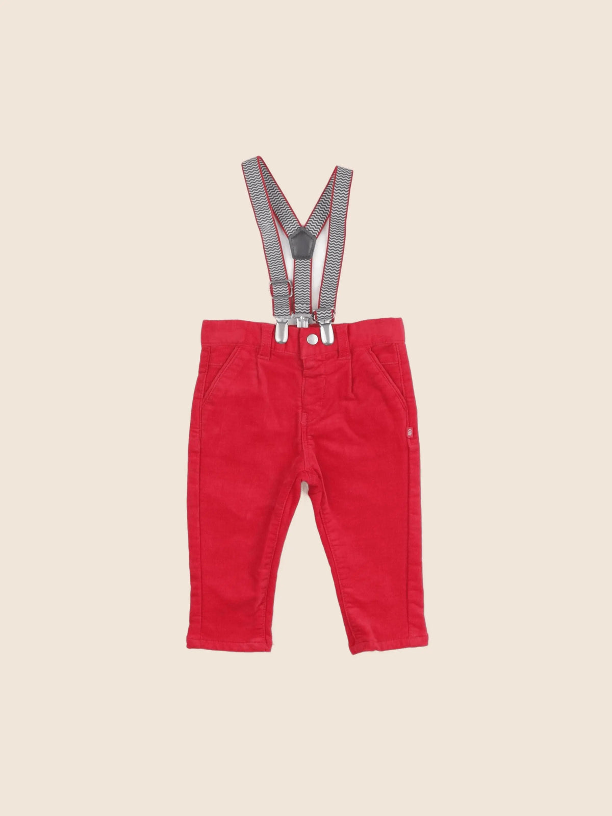 Obaïbi - pantalon rouge - 6 mois