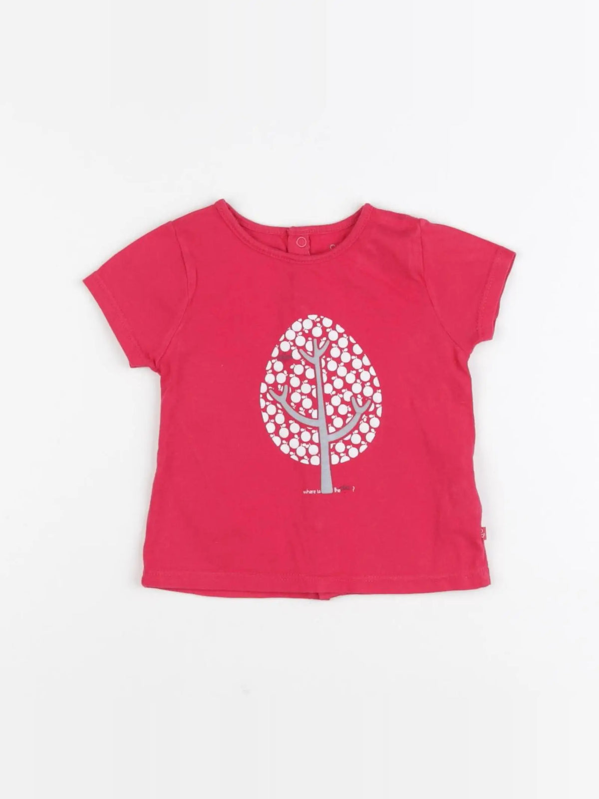 Obaïbi - tee-shirt rose - 6 mois