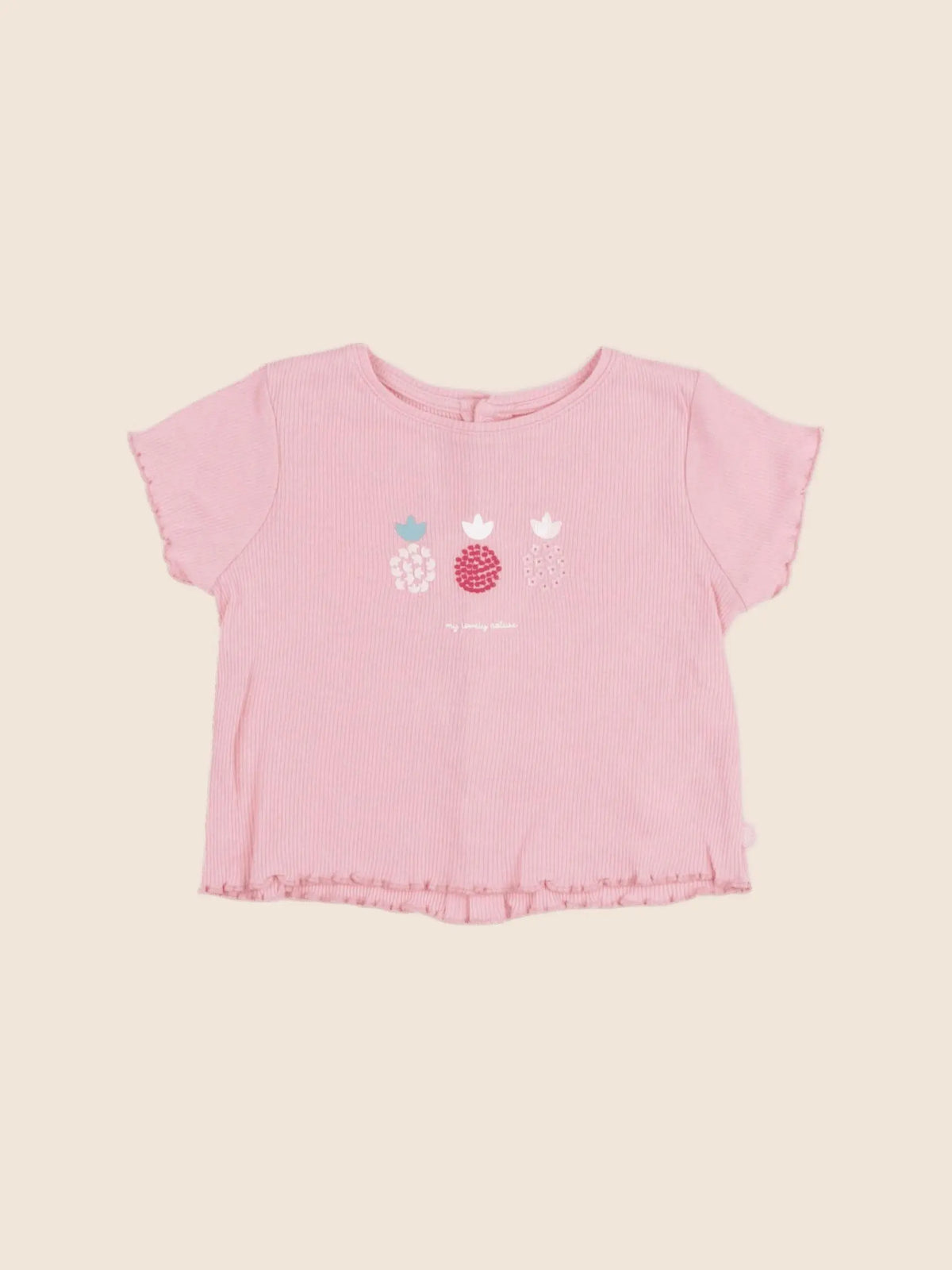 Obaïbi - tee-shirt rose - 6 mois