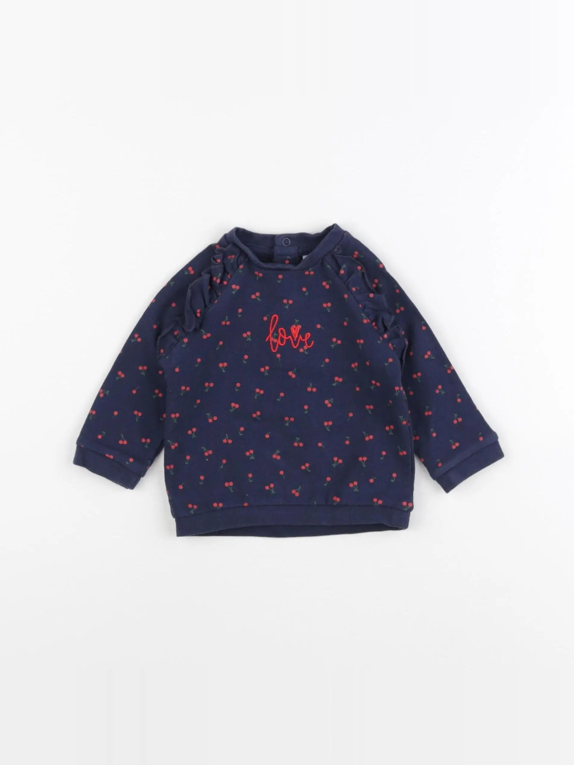 Vertbaudet - sweat bleu - 3 mois