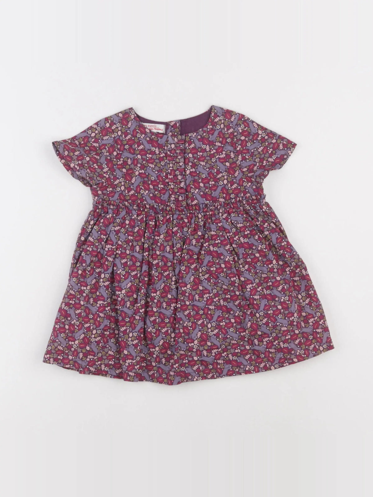 DPAM - robe violet - 12 mois