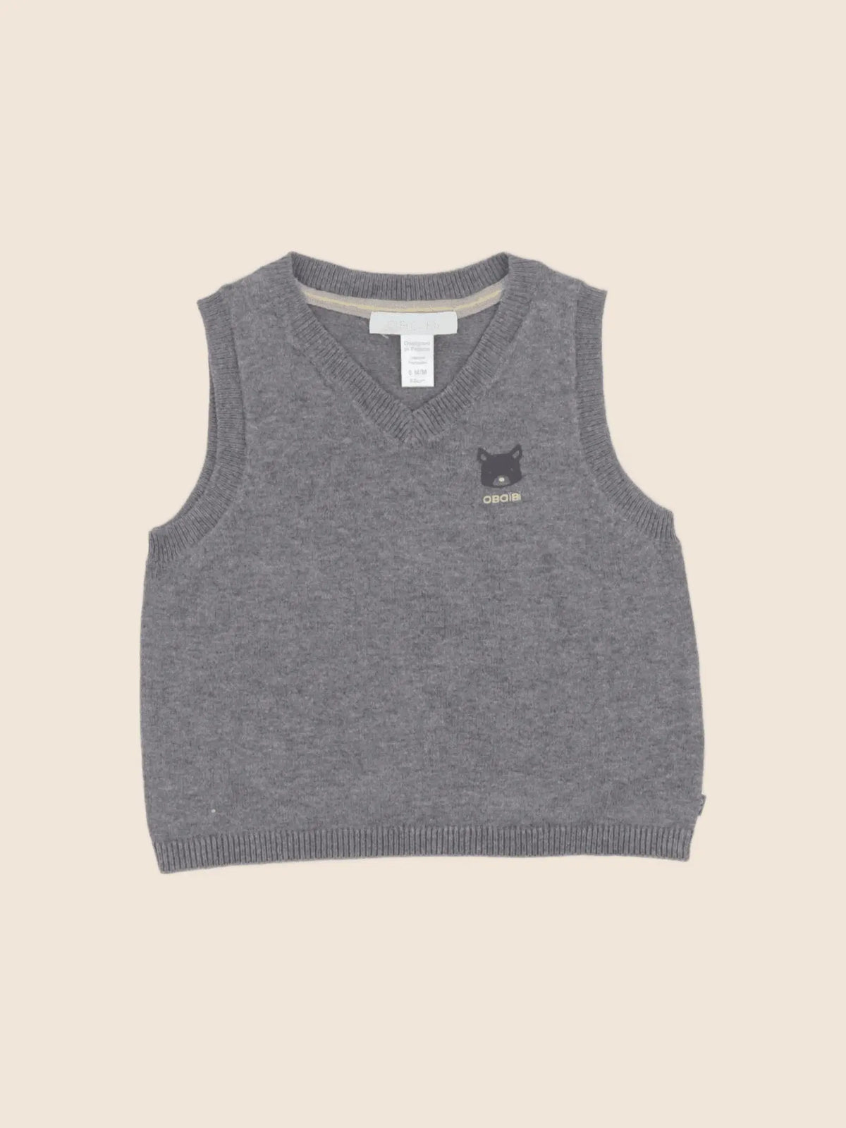 Obaïbi - pull gris - 6 mois