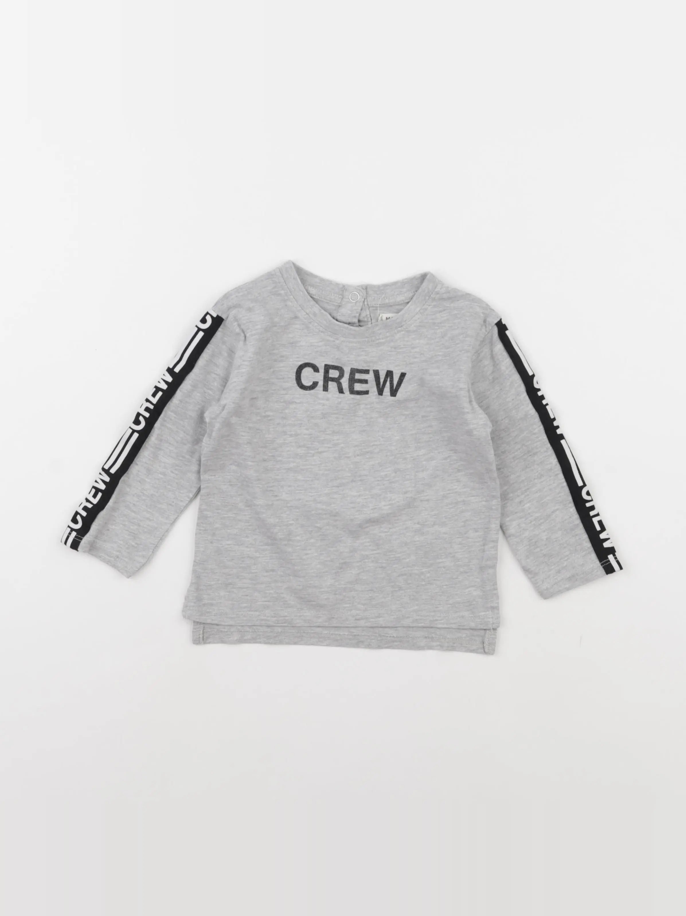 Mango - tee-shirt gris - 9/12 mois