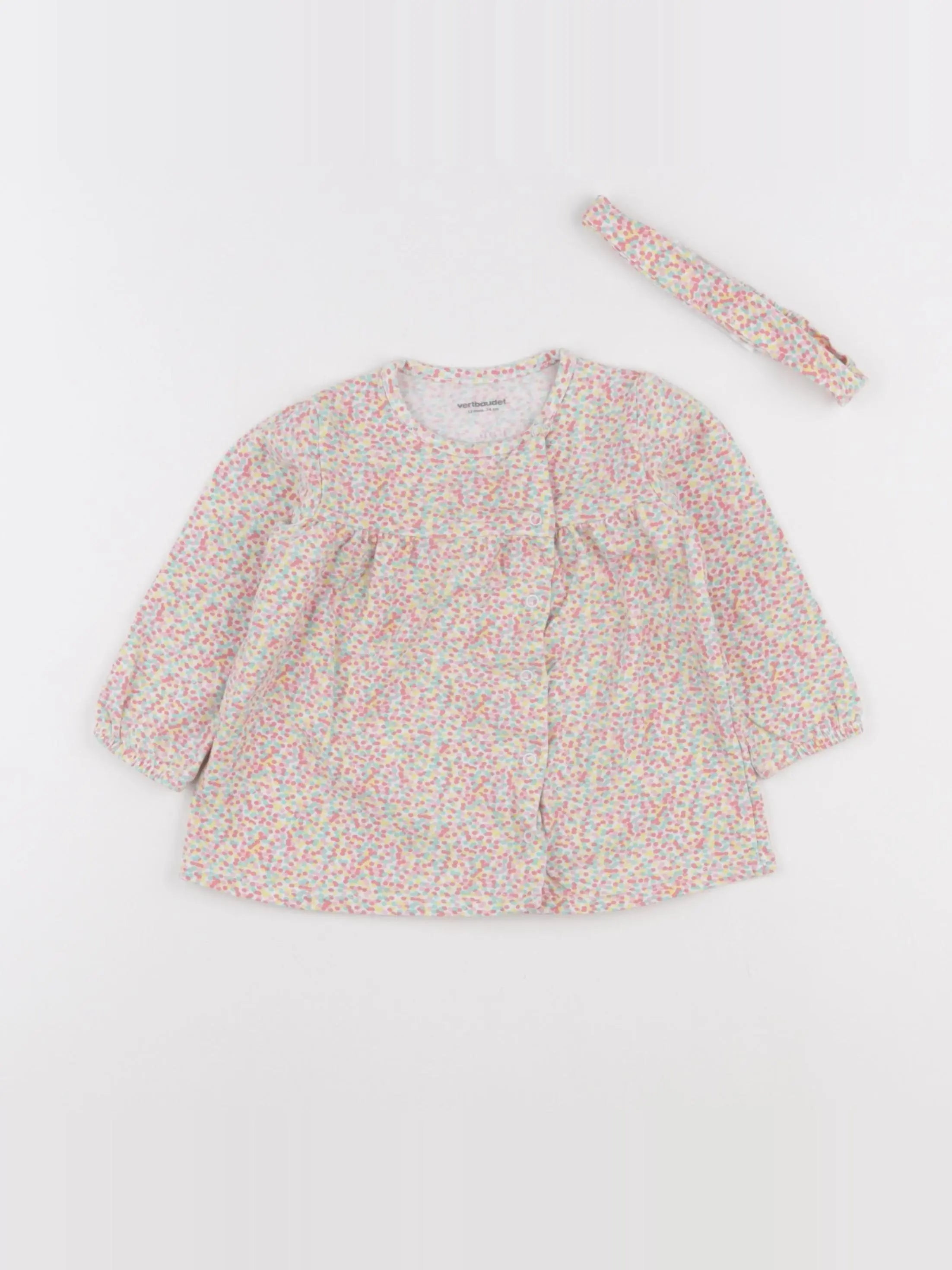 Vertbaudet - robe multicolore - 12 mois