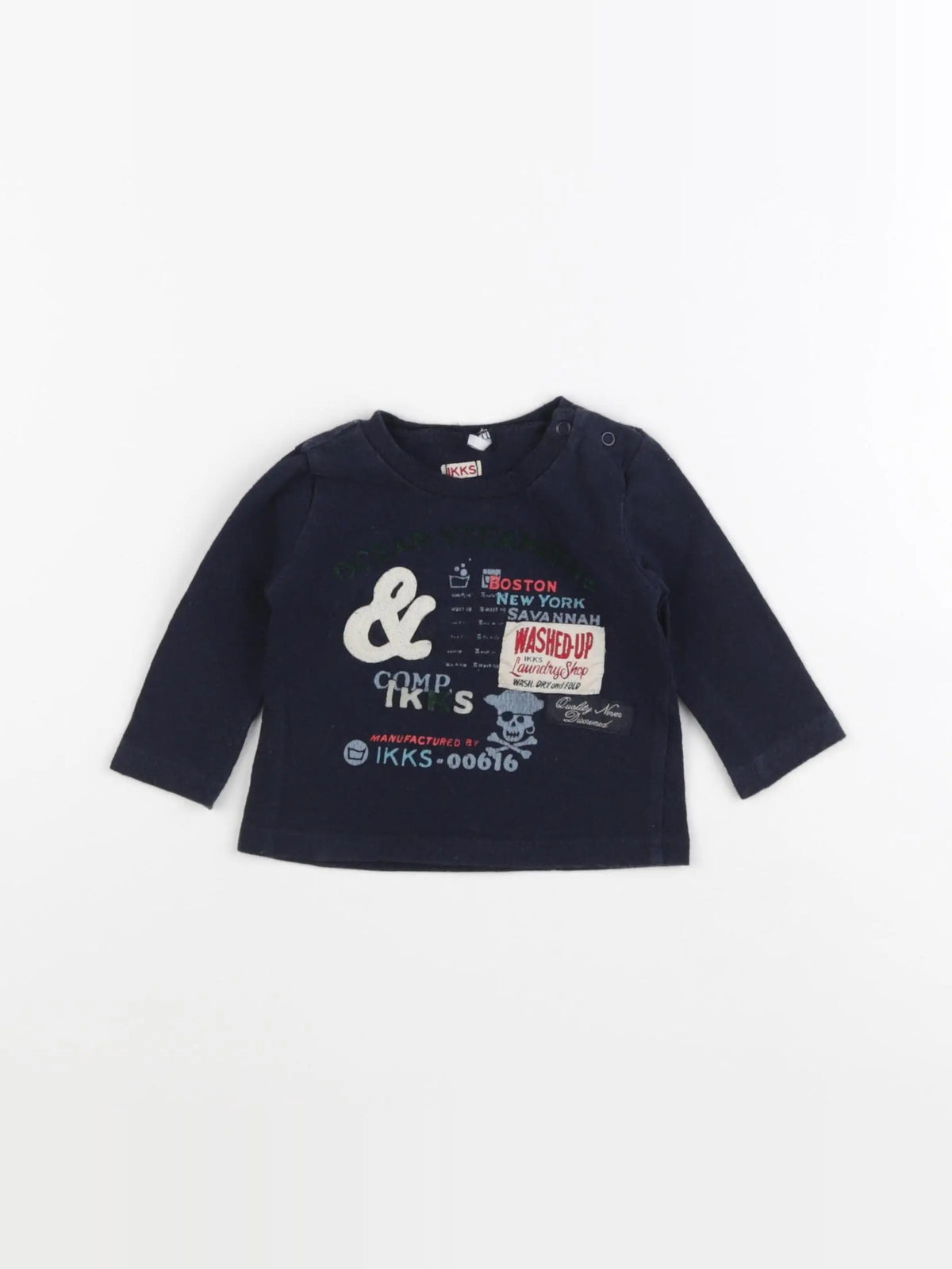 IKKS - tee-shirt bleu - 3 mois